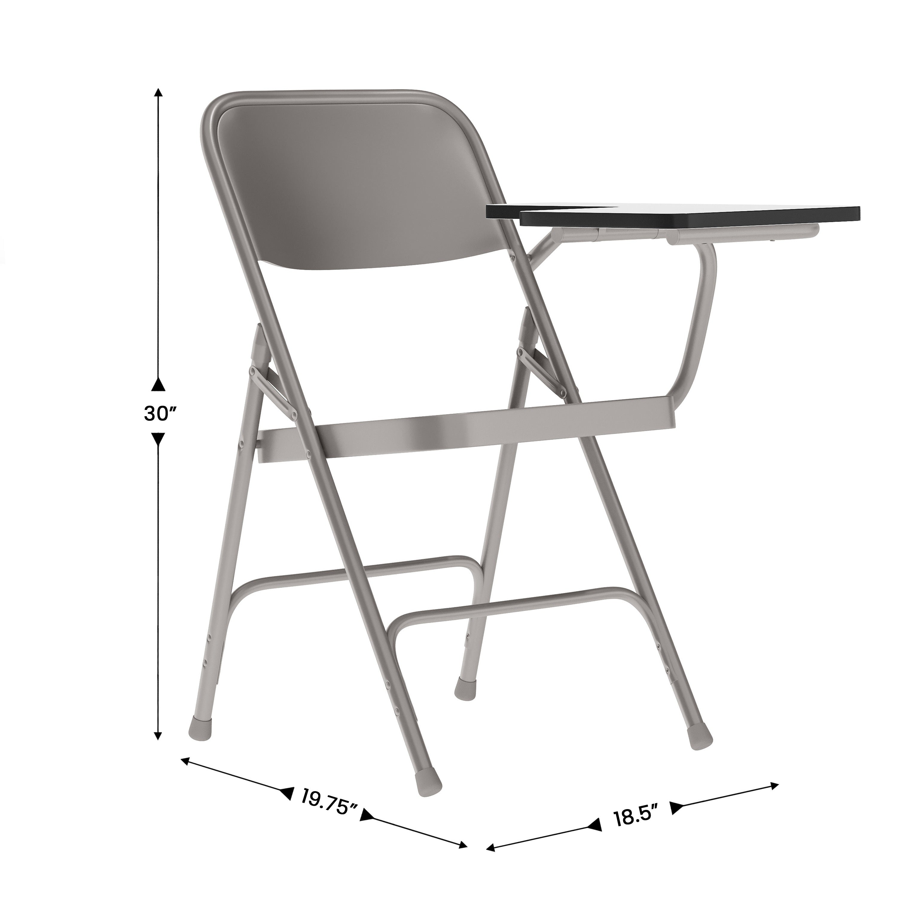 Ralph Premium Steel Folding Chair with Left Handed Tablet Arm
