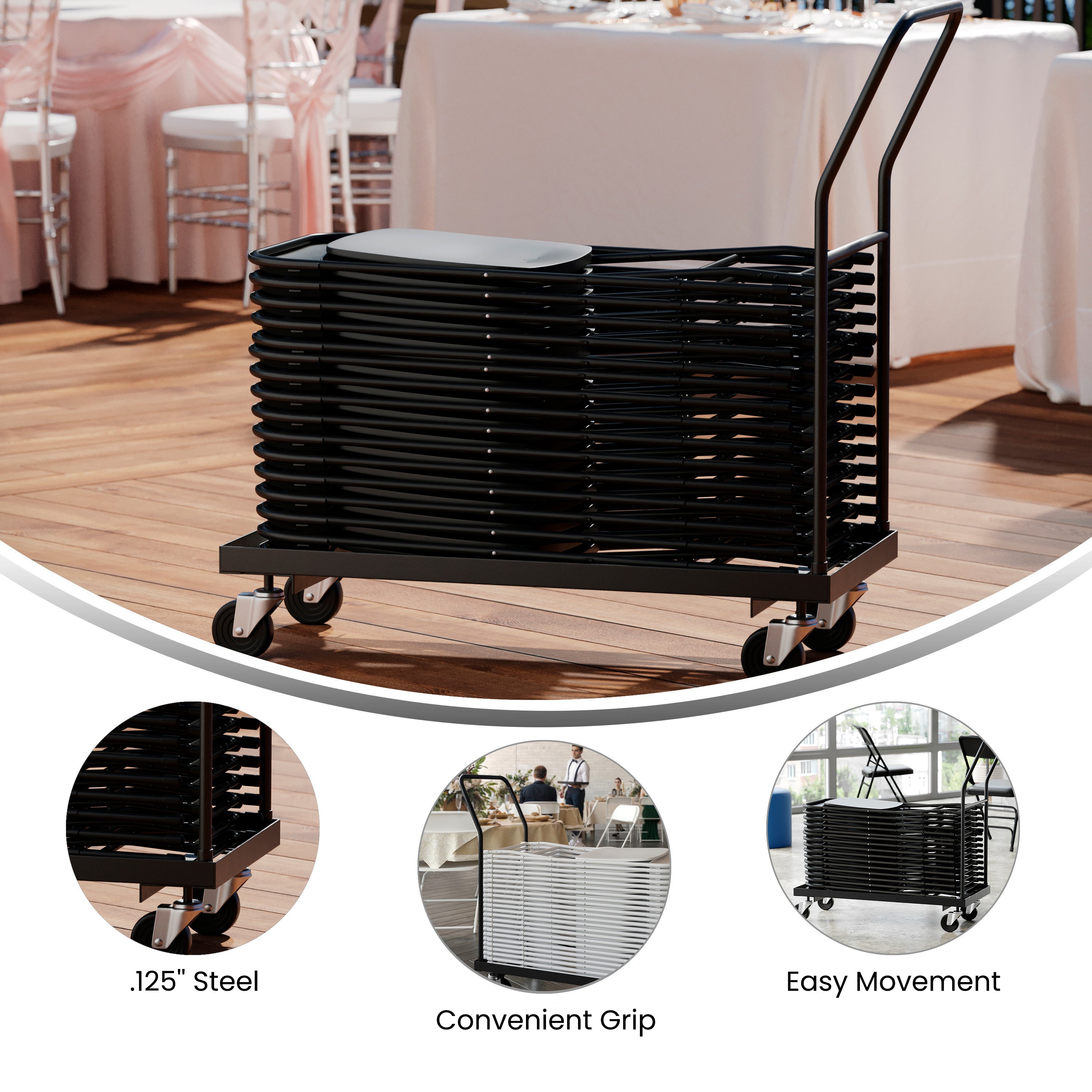 Kaden Folding Chair Dolly