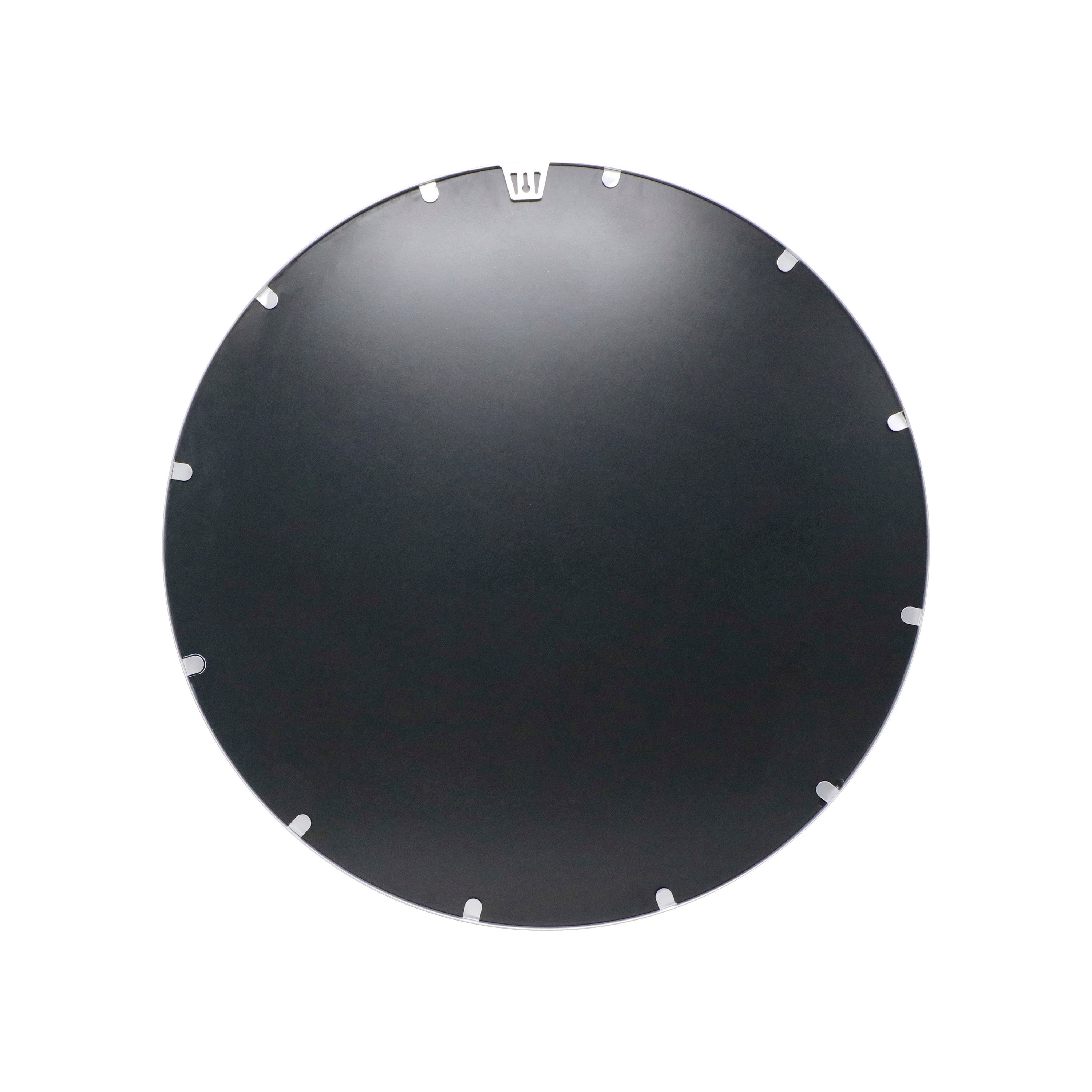 Julianne 30" Round Silver Metal Framed Wall Mirror - Large Accent Mirror for Bathroom, Vanity, Entryway, Dining Room, & Living Room