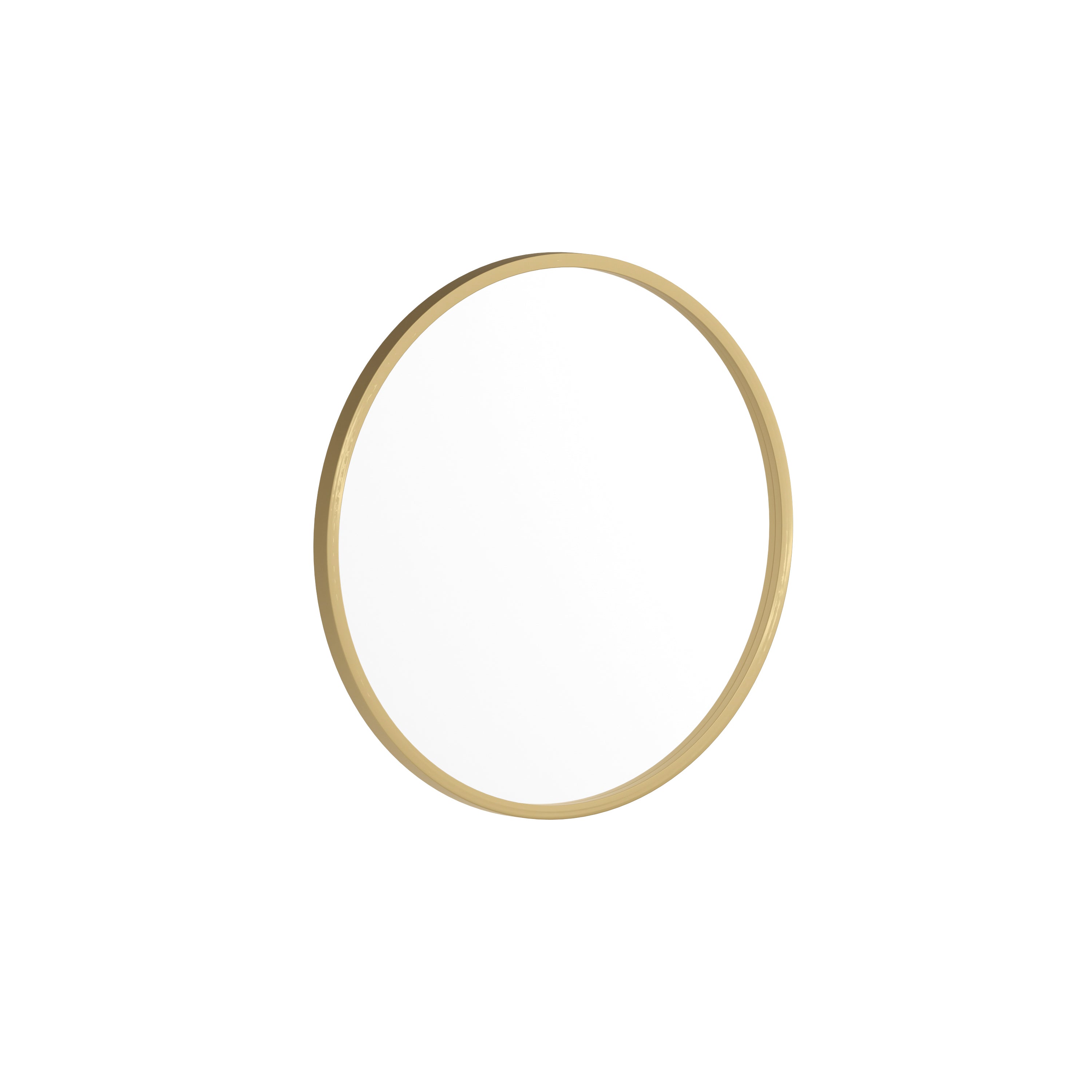 Julianne 20" Round Gold Metal Framed Wall Mirror - Large Accent Mirror for Bathroom, Vanity, Entryway, Dining Room, & Living Room