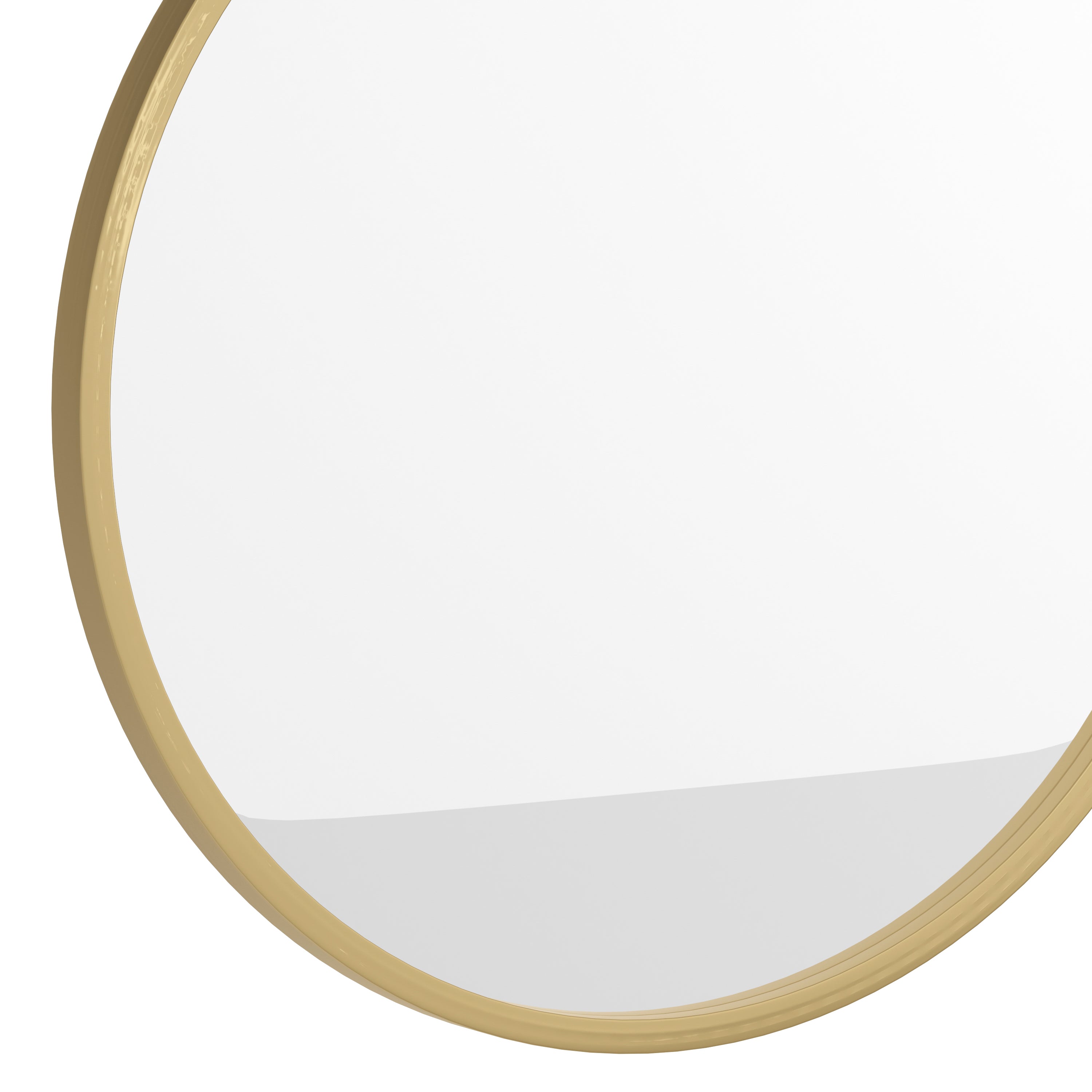 Julianne 20" Round Gold Metal Framed Wall Mirror - Large Accent Mirror for Bathroom, Vanity, Entryway, Dining Room, & Living Room