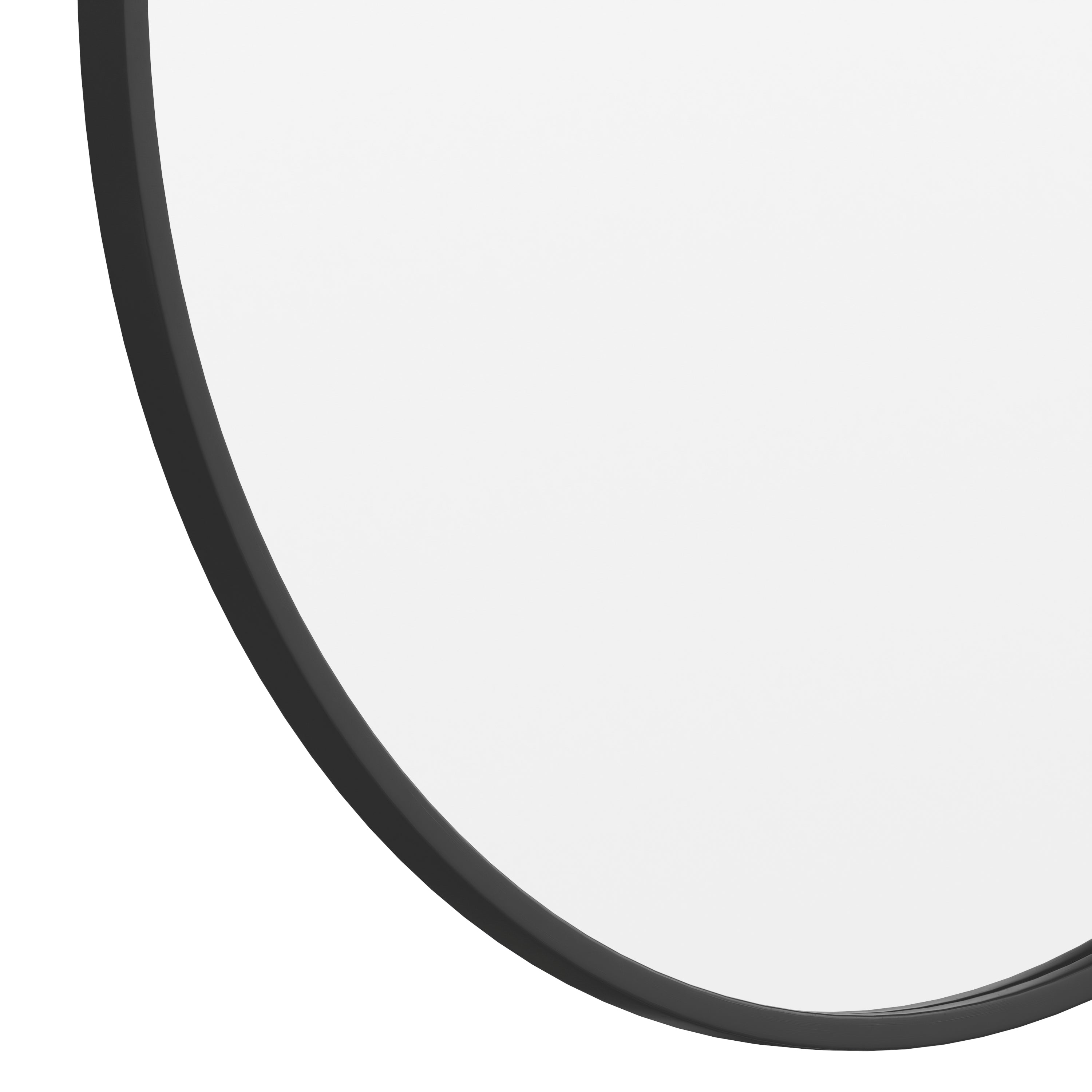 Julianne 30" Round Black Metal Framed Wall Mirror - Large Accent Mirror for Bathroom, Vanity, Entryway, Dining Room, & Living Room