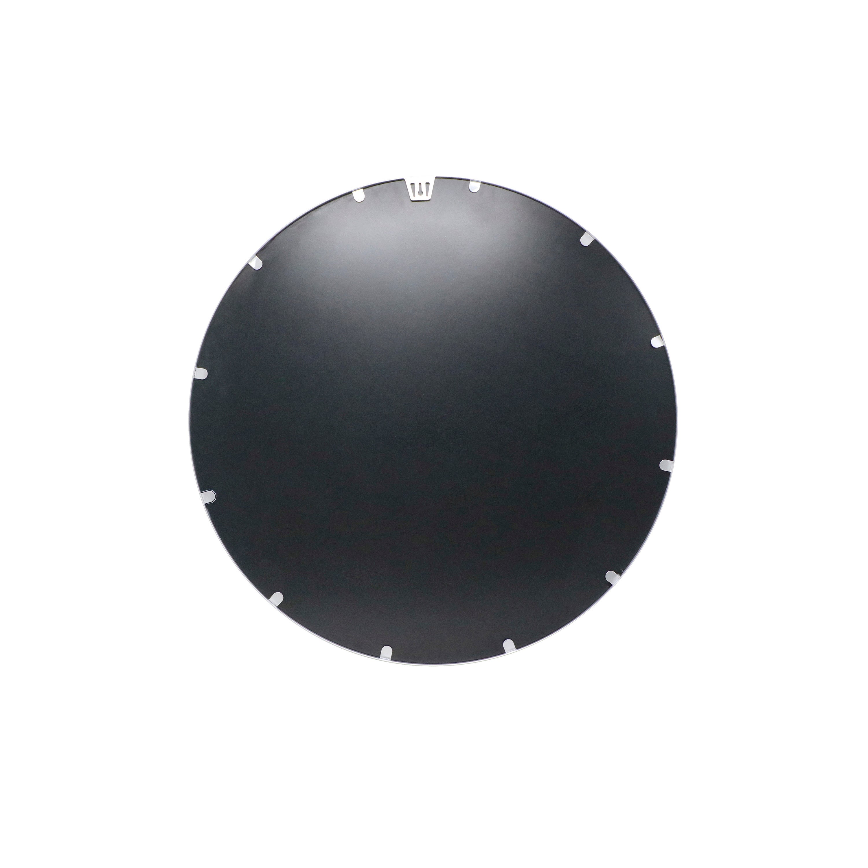 Julianne 24" Round Silver Metal Framed Wall Mirror - Large Accent Mirror for Bathroom, Vanity, Entryway, Dining Room, & Living Room