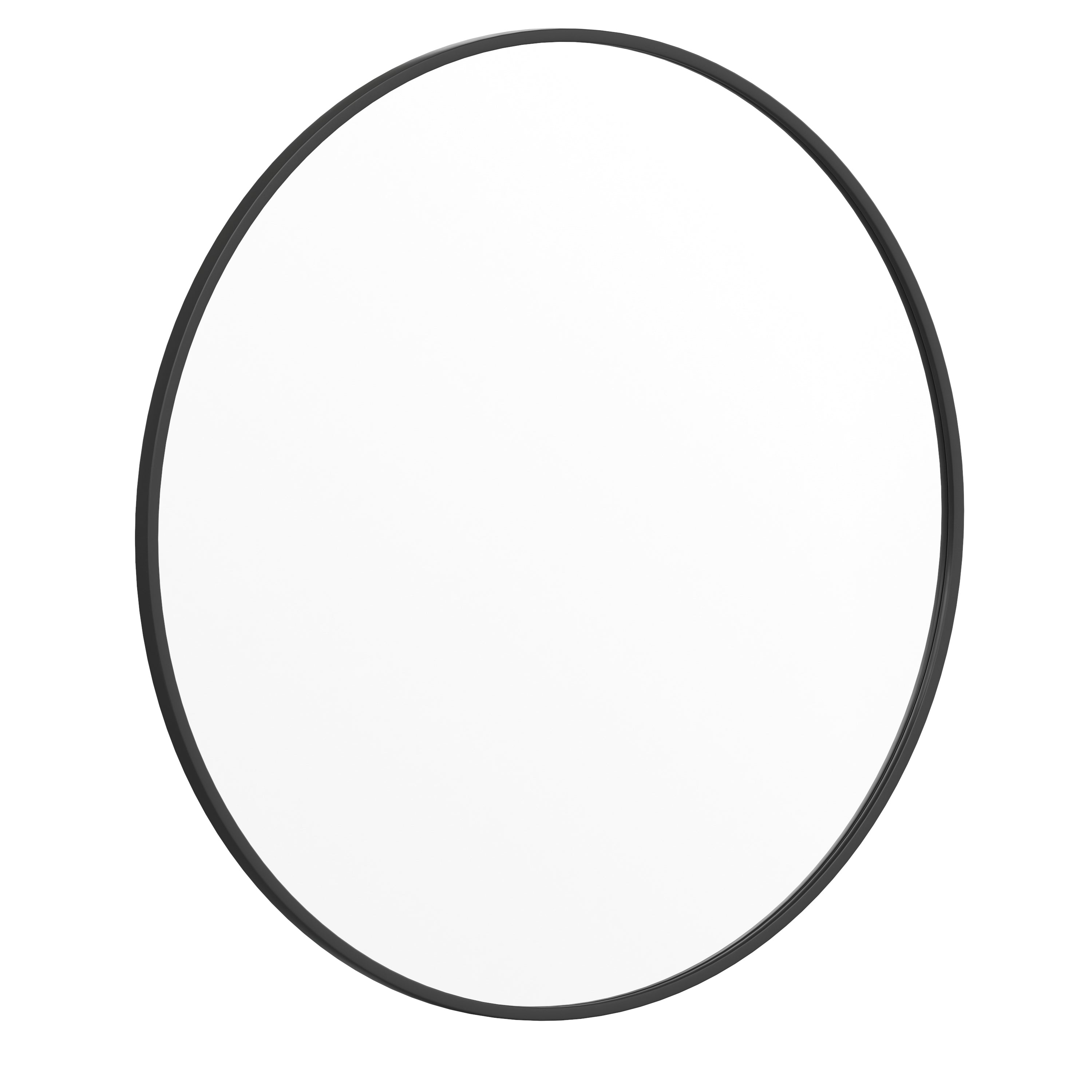 Julianne 36" Round Black Metal Framed Wall Mirror - Large Accent Mirror for Bathroom, Vanity, Entryway, Dining Room, & Living Room
