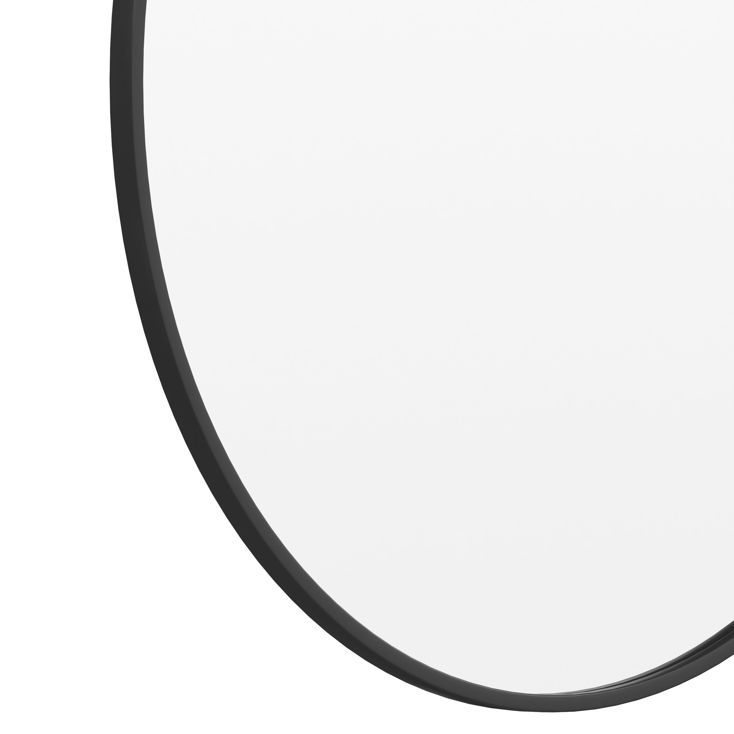 Julianne 36" Round Black Metal Framed Wall Mirror - Large Accent Mirror for Bathroom, Vanity, Entryway, Dining Room, & Living Room