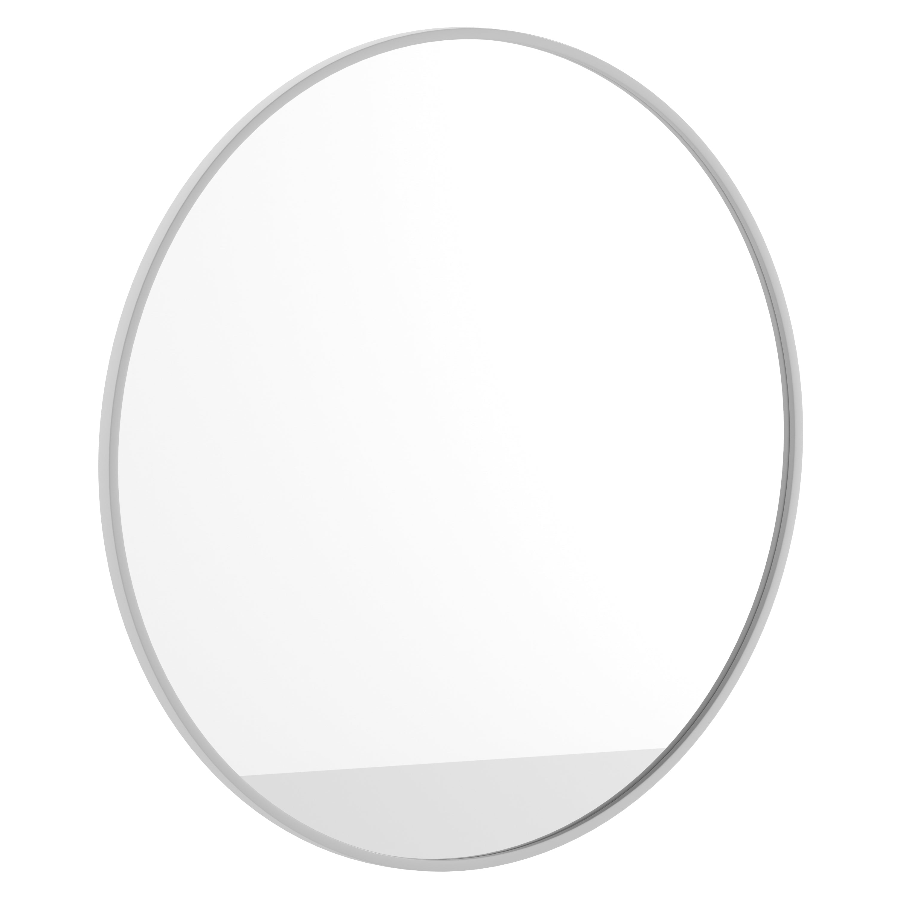 Julianne 36" Round Silver Metal Framed Wall Mirror - Large Accent Mirror for Bathroom, Vanity, Entryway, Dining Room, & Living Room