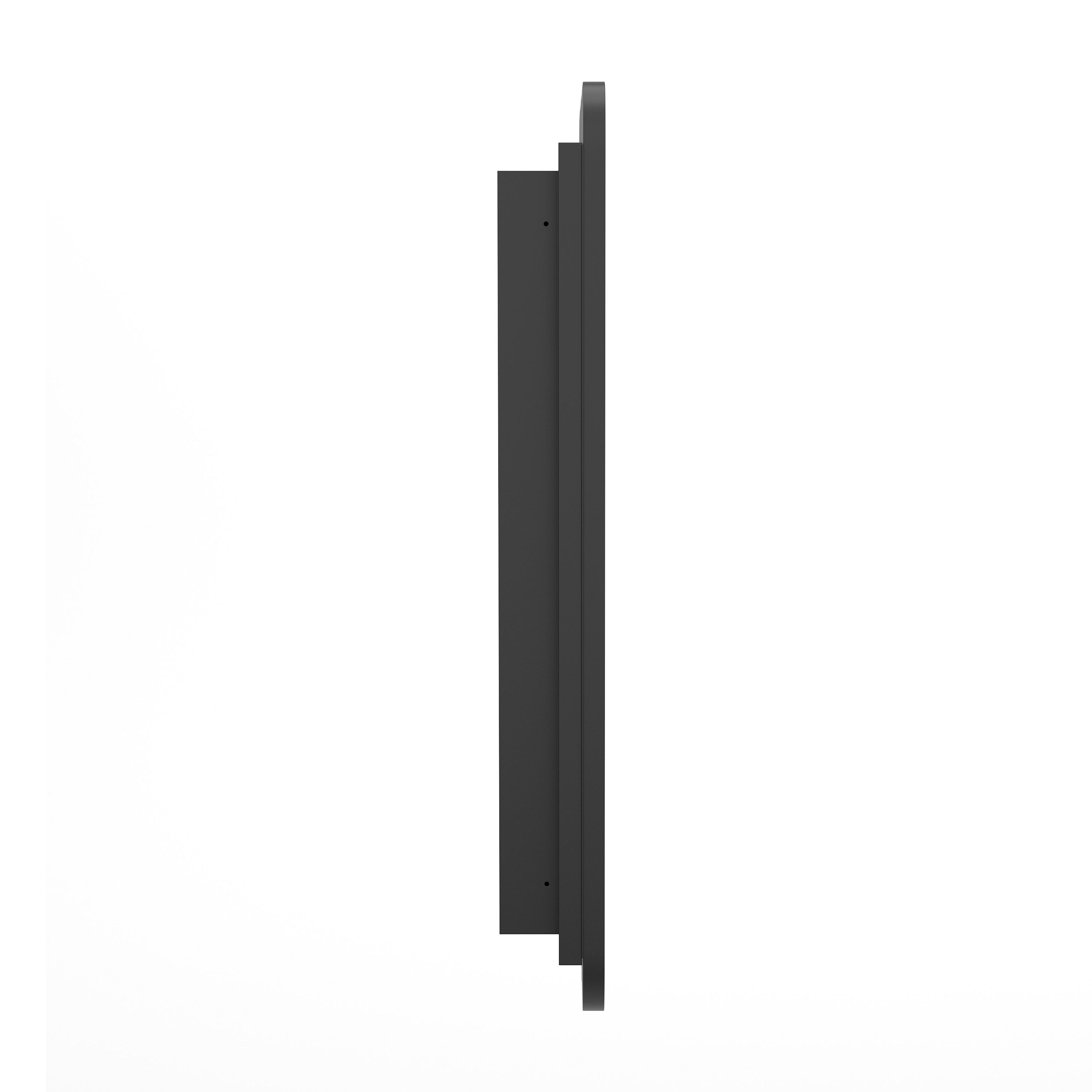 Jolie 24" x 30" Recessed Bathroom Medicine Cabinet with Rounded Beveled Mirror and Reversible Metal Frame in Black