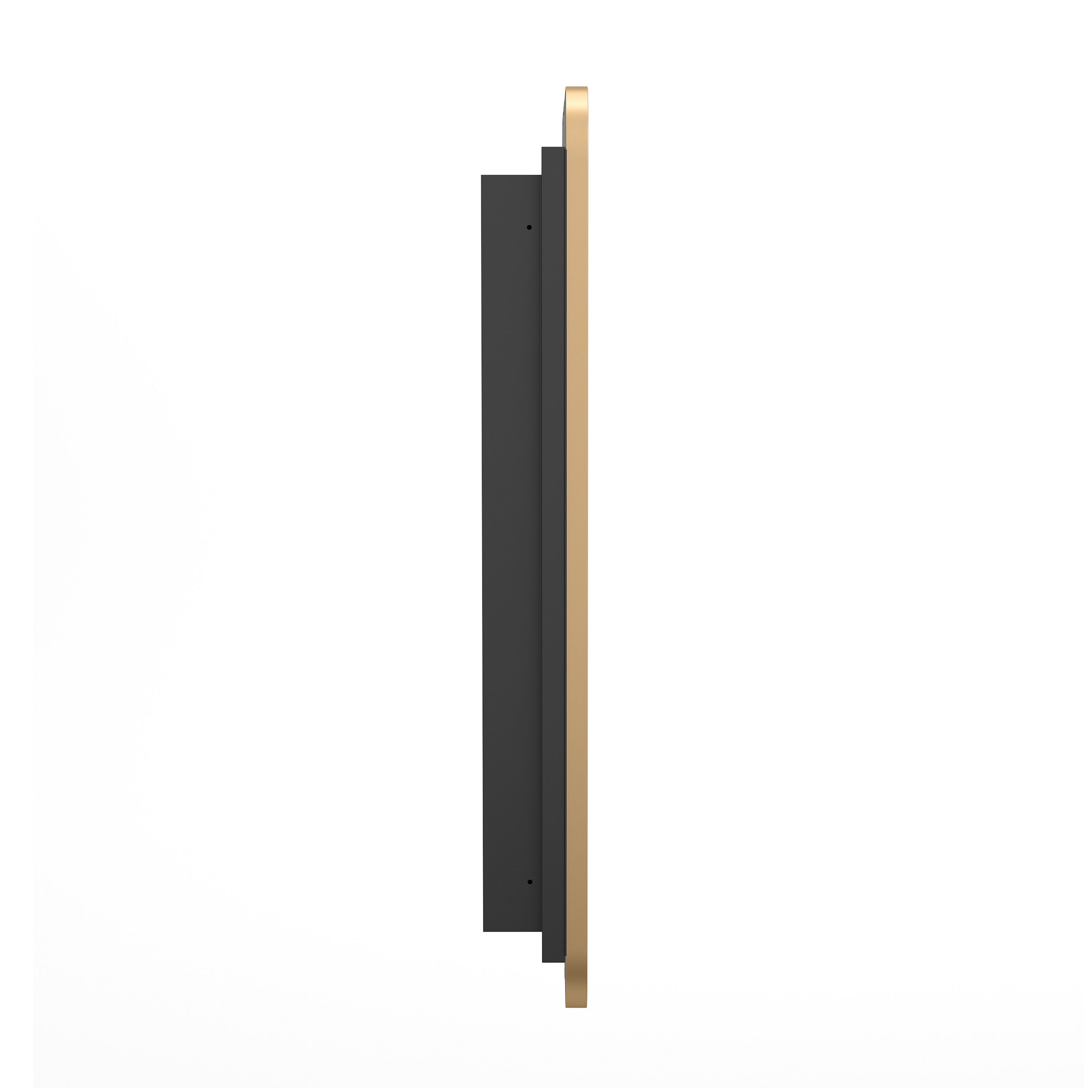 Jolie 24" x 30" Recessed Bathroom Medicine Cabinet with Rounded Beveled Mirror and Reversible Metal Frame in Gold