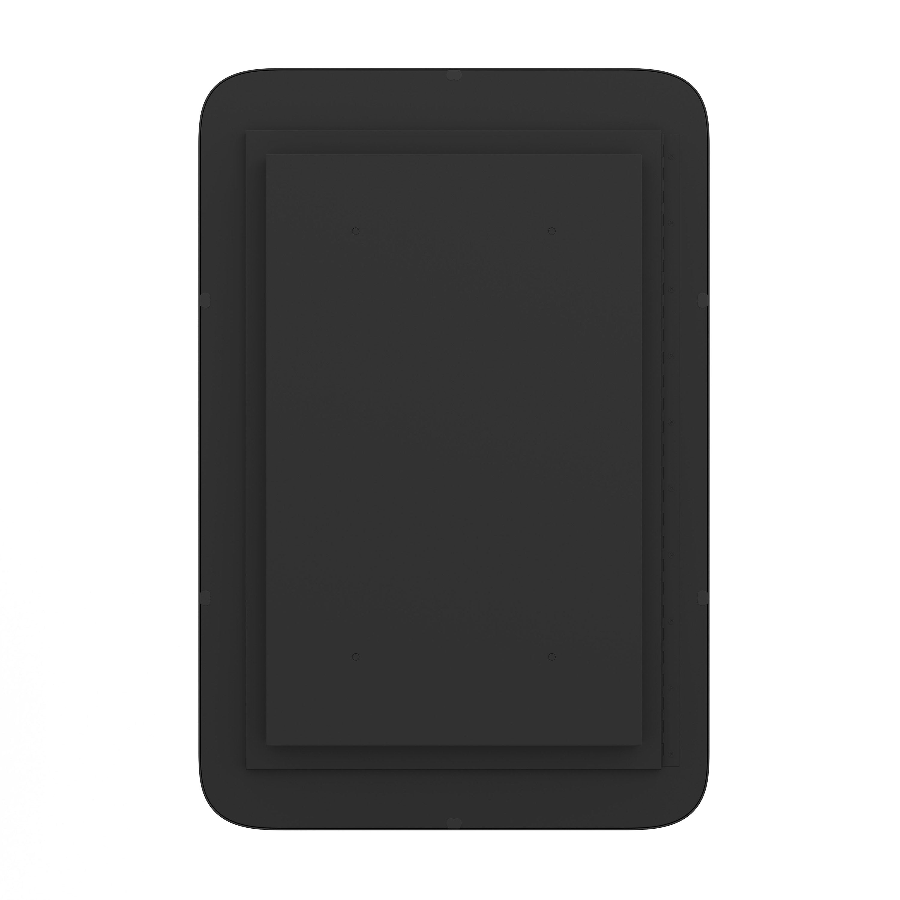 Jolie 16" x 24" Recessed Bathroom Medicine Cabinet with Rounded Beveled Mirror and Reversible Metal Frame in Black