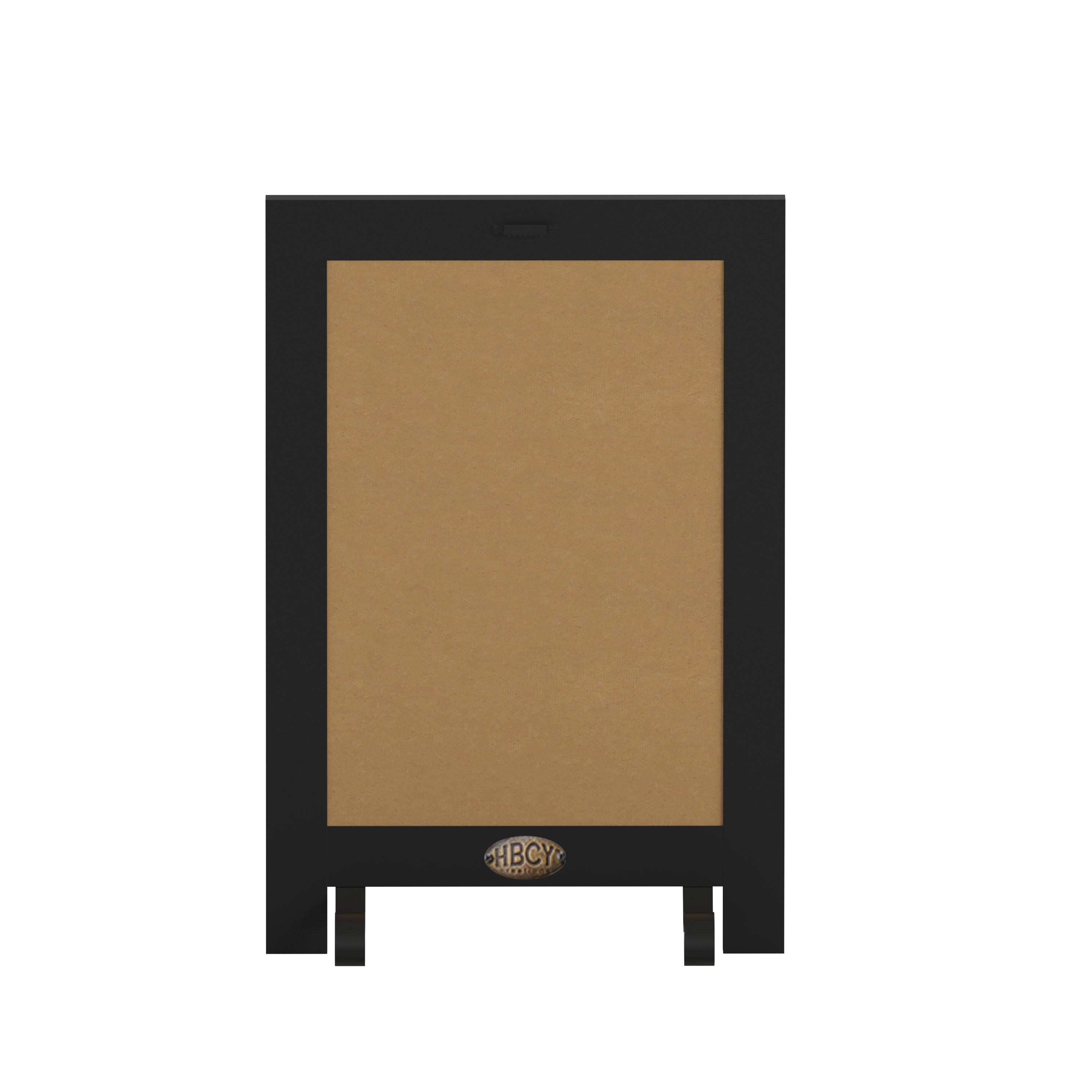 Canterbury 9.5" x 14" Black Tabletop Magnetic Chalkboard Sign with Metal Scrolled Legs, Hanging Wall Chalkboard, Countertop Memo Board