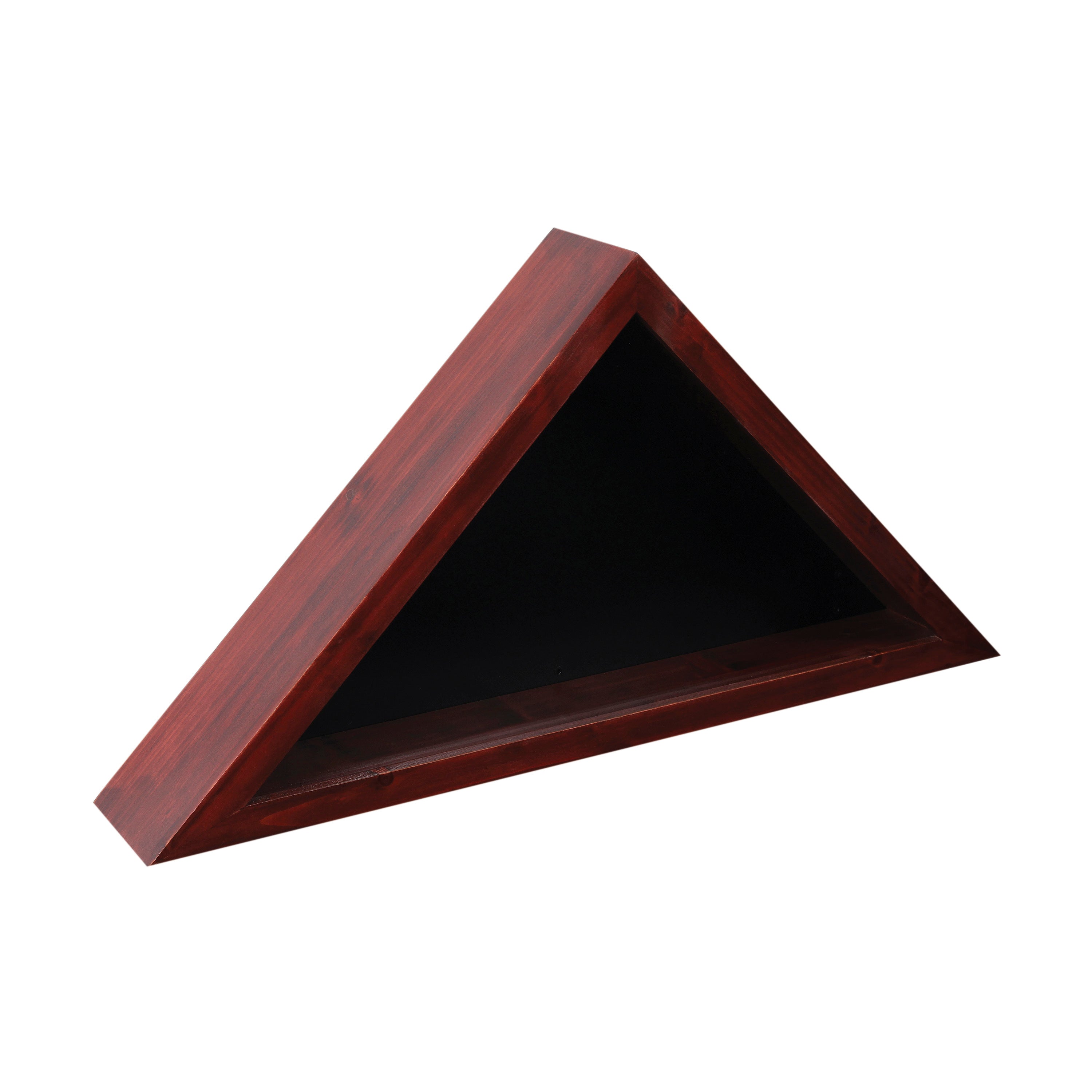 Sheehan Mahogany Memorial Flag Display Case - Solid Wood Military Flag Display Case for 9.5 x 5 American Veteran Flag