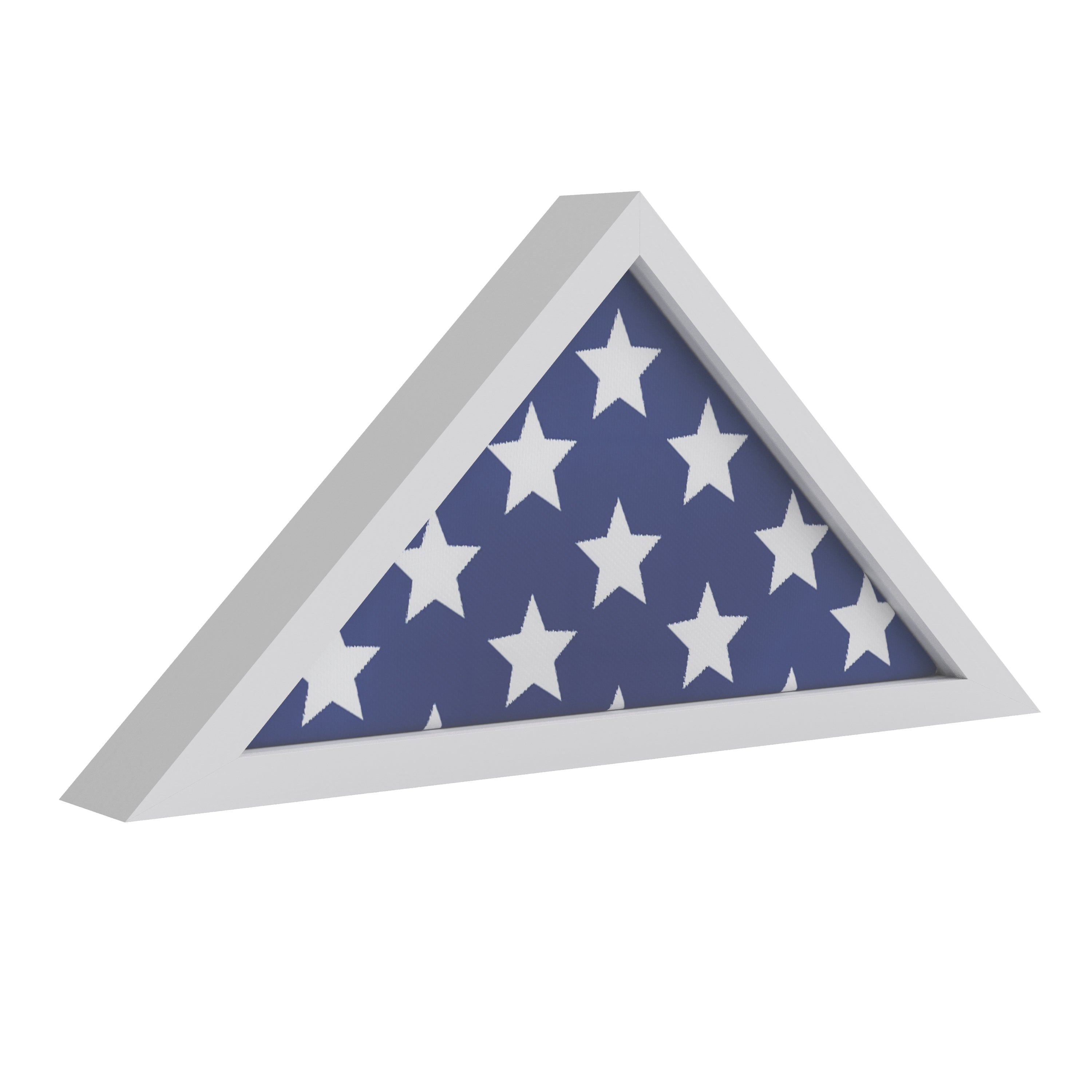 Sheehan White Memorial Flag Display Case - Solid Wood Military Flag Display Case for 9.5 x 5 American Veteran Flag