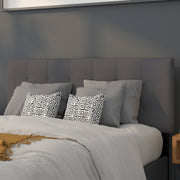 Bedford Tufted Upholstered Full Size Headboard in Dark Gray Fabric