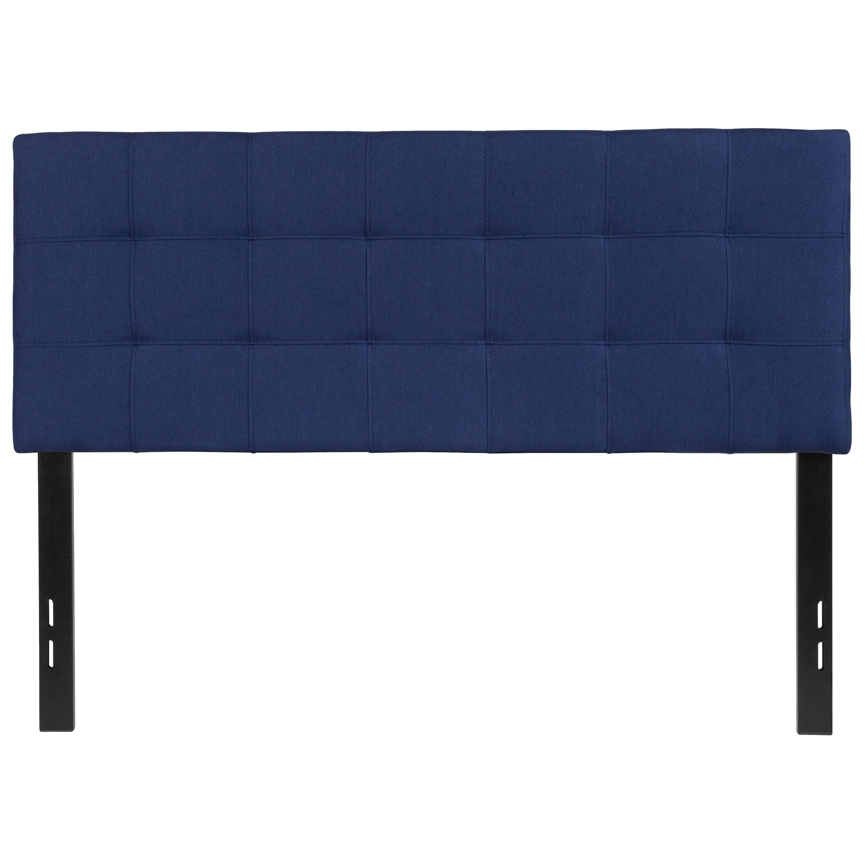 Bedford Tufted Upholstered Full Size Headboard in Navy Fabric