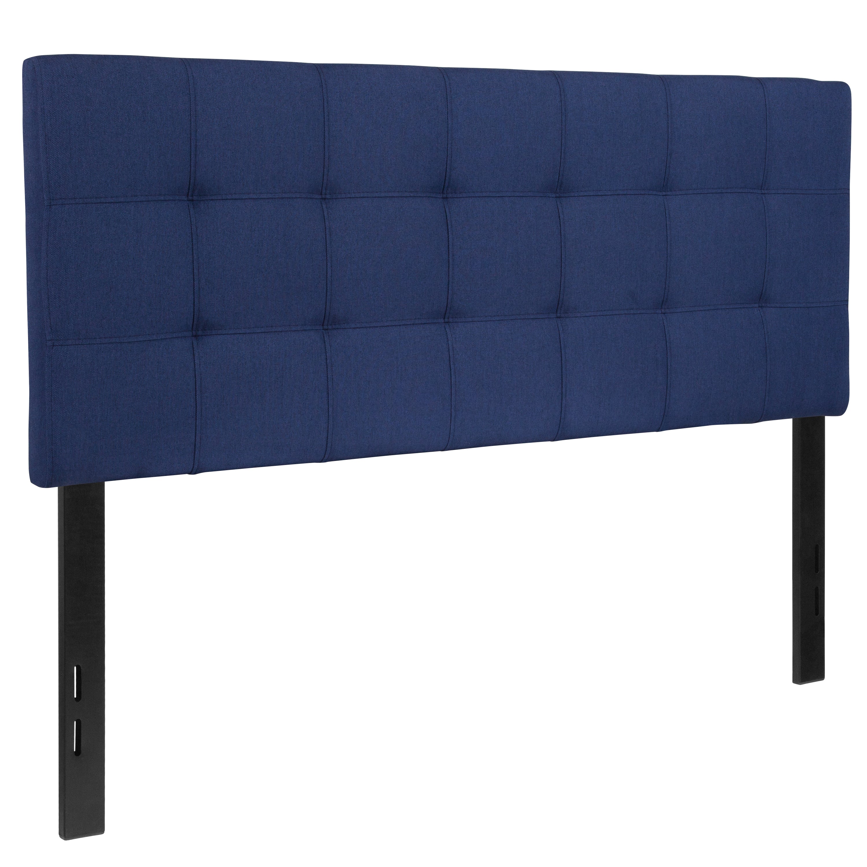 Bedford Tufted Upholstered Full Size Headboard in Navy Fabric