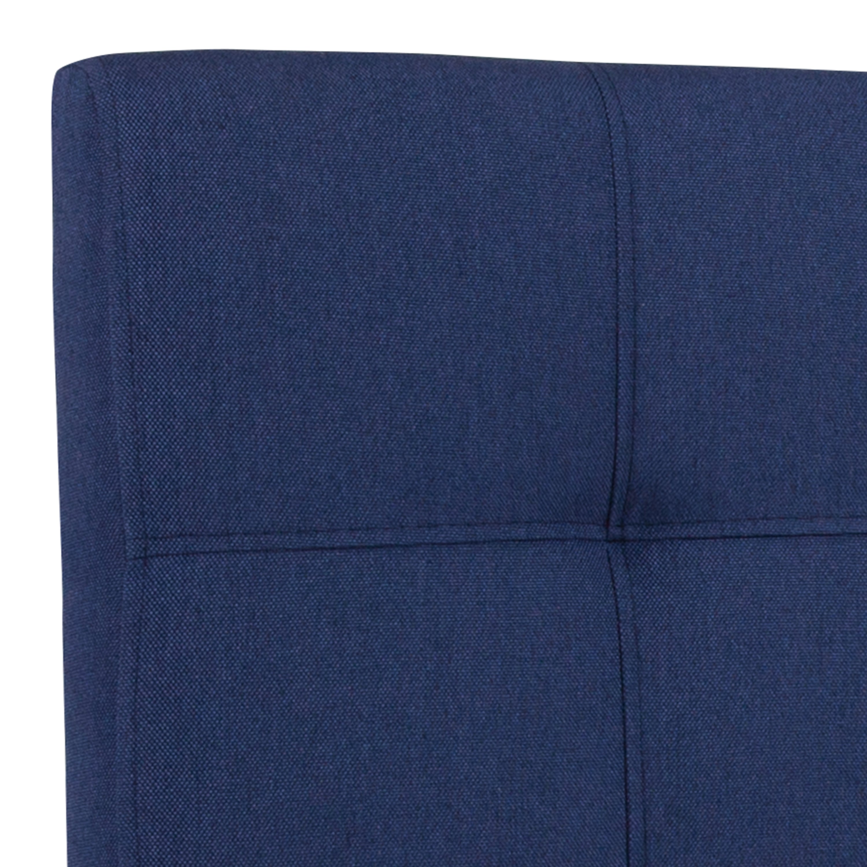 Bedford Tufted Upholstered Full Size Headboard in Navy Fabric