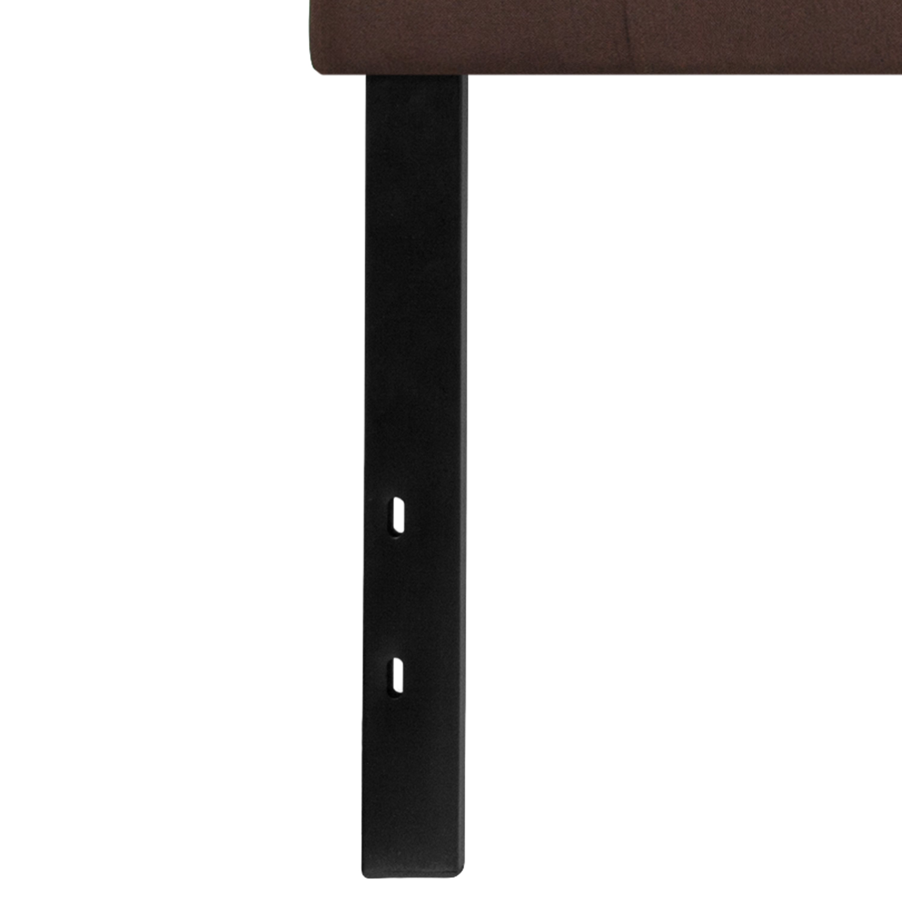 Bedford Tufted Upholstered King Size Headboard in Dark Brown Fabric