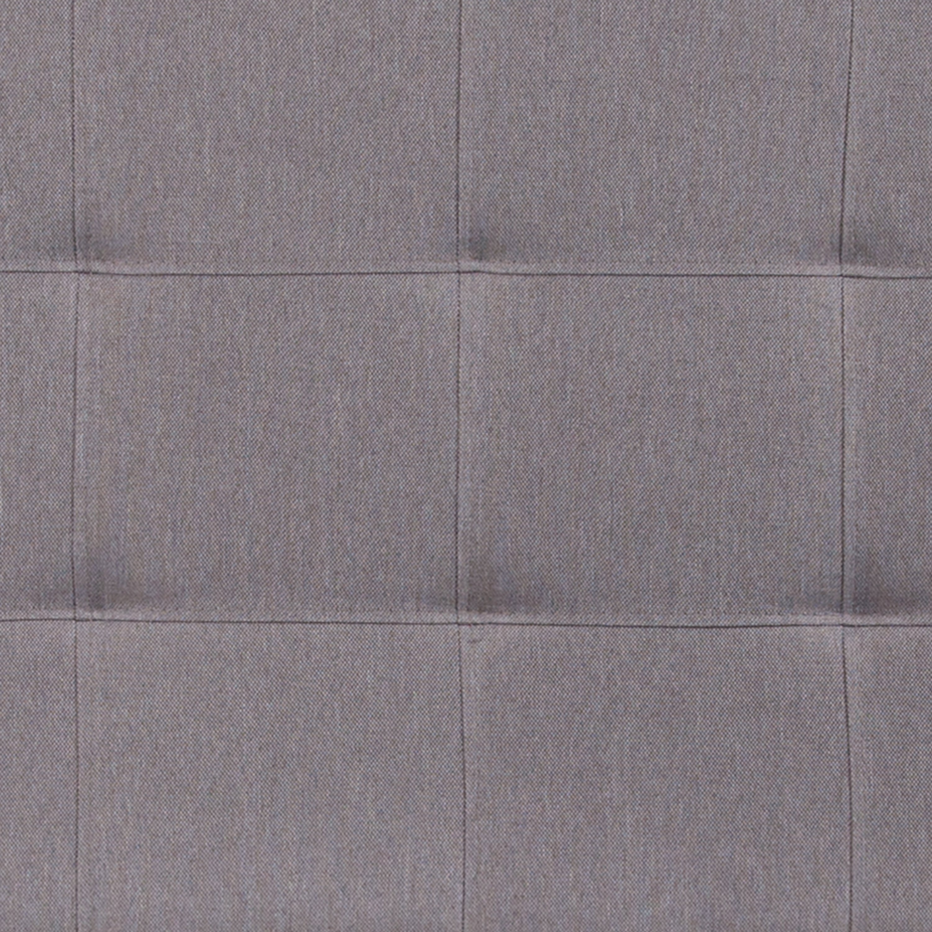 Bedford Tufted Upholstered King Size Headboard in Light Gray Fabric