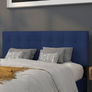 Bedford Tufted Upholstered Queen Size Headboard in Navy Fabric