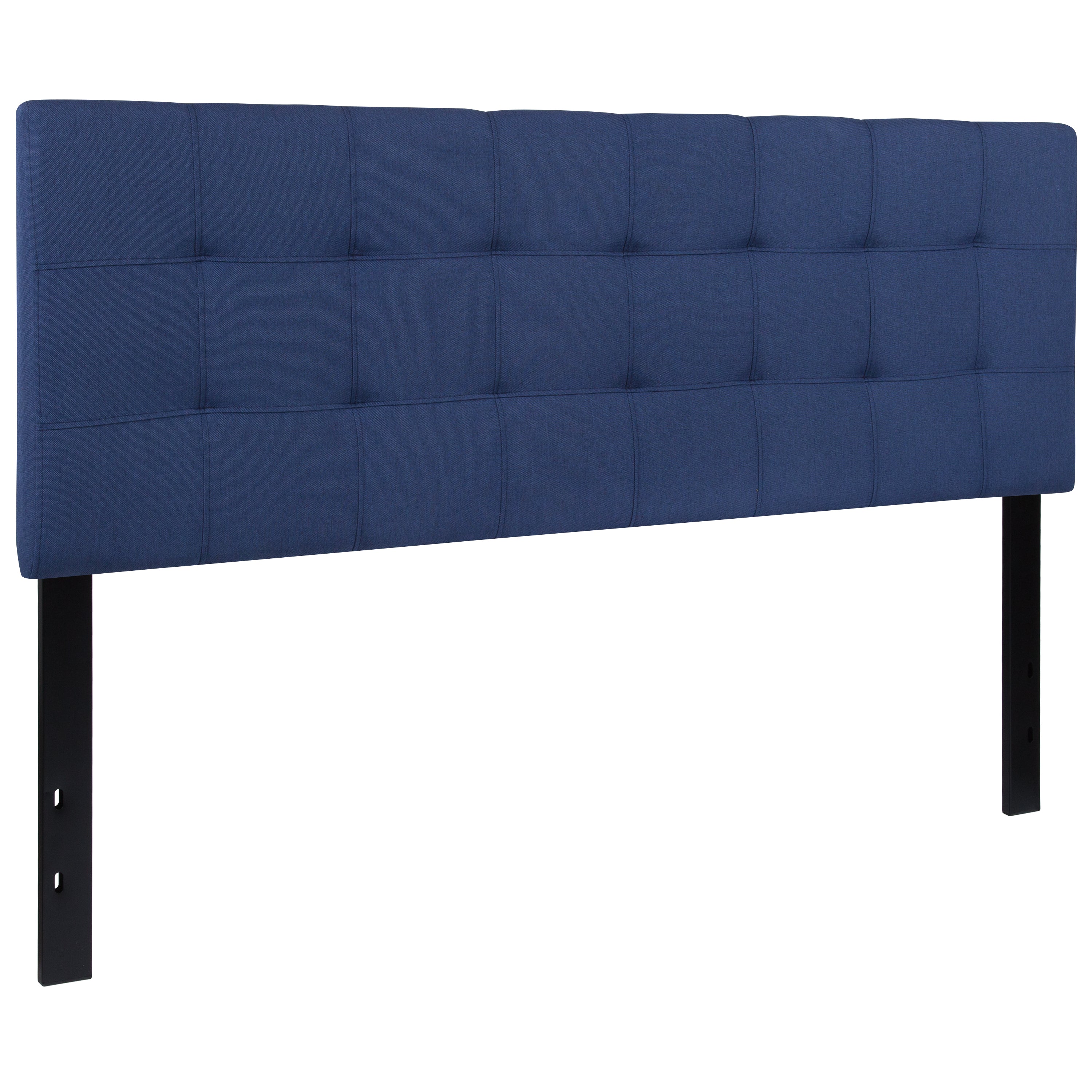 Bedford Tufted Upholstered Queen Size Headboard in Navy Fabric