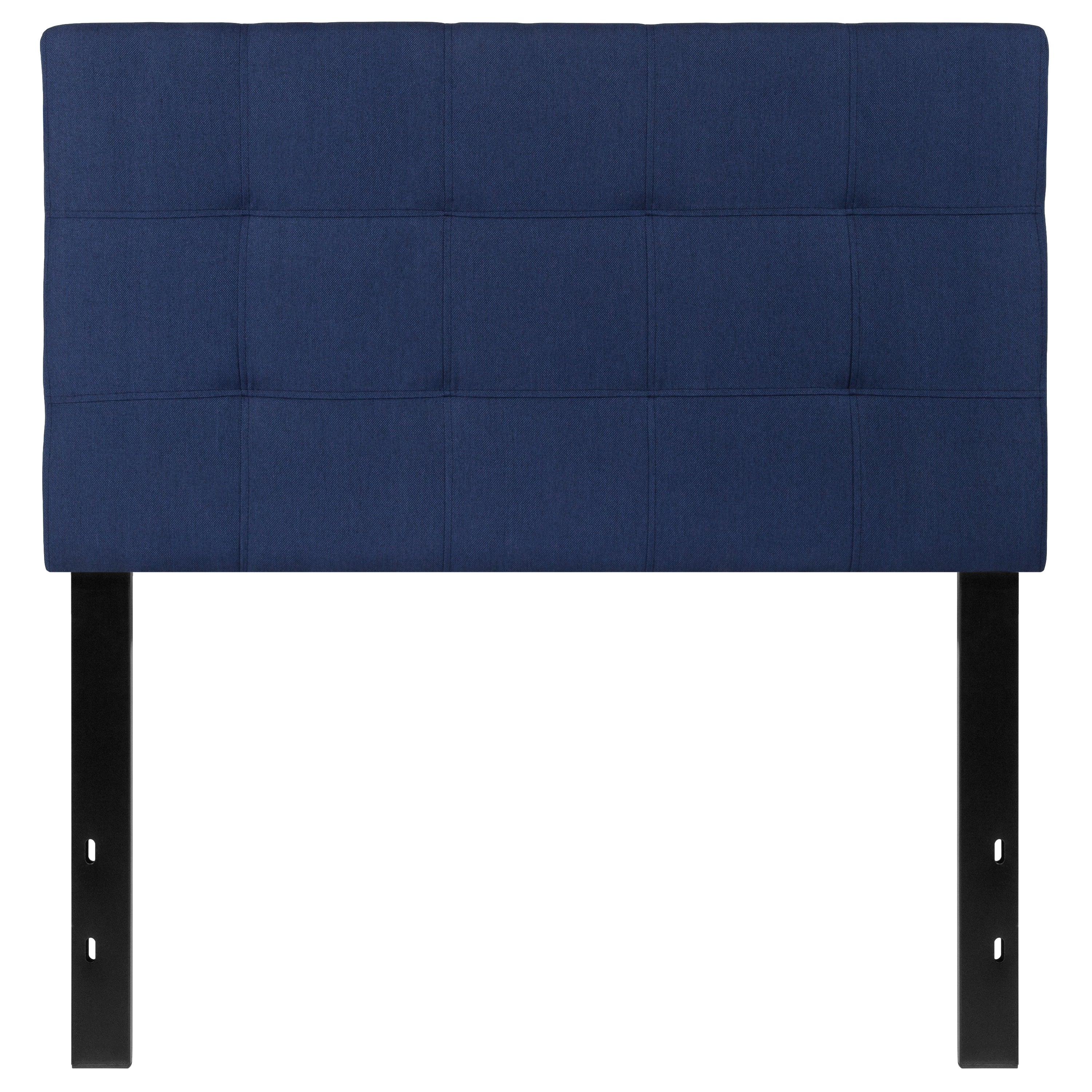 Bedford Tufted Upholstered Twin Size Headboard in Navy Fabric