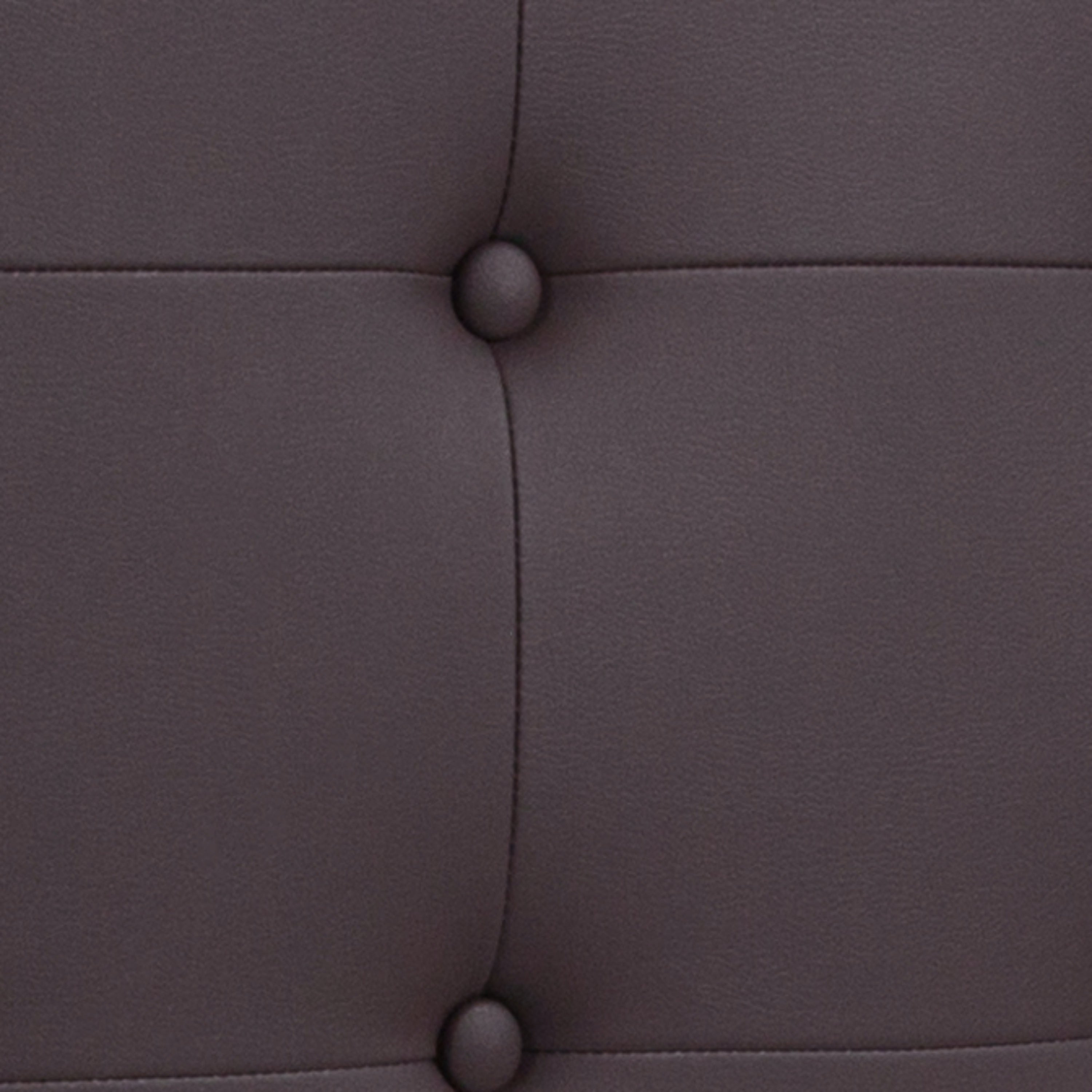 Lennox Tufted Upholstered Full Size Headboard in Brown Vinyl