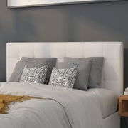 Lennox Tufted Upholstered Full Size Headboard in White Vinyl