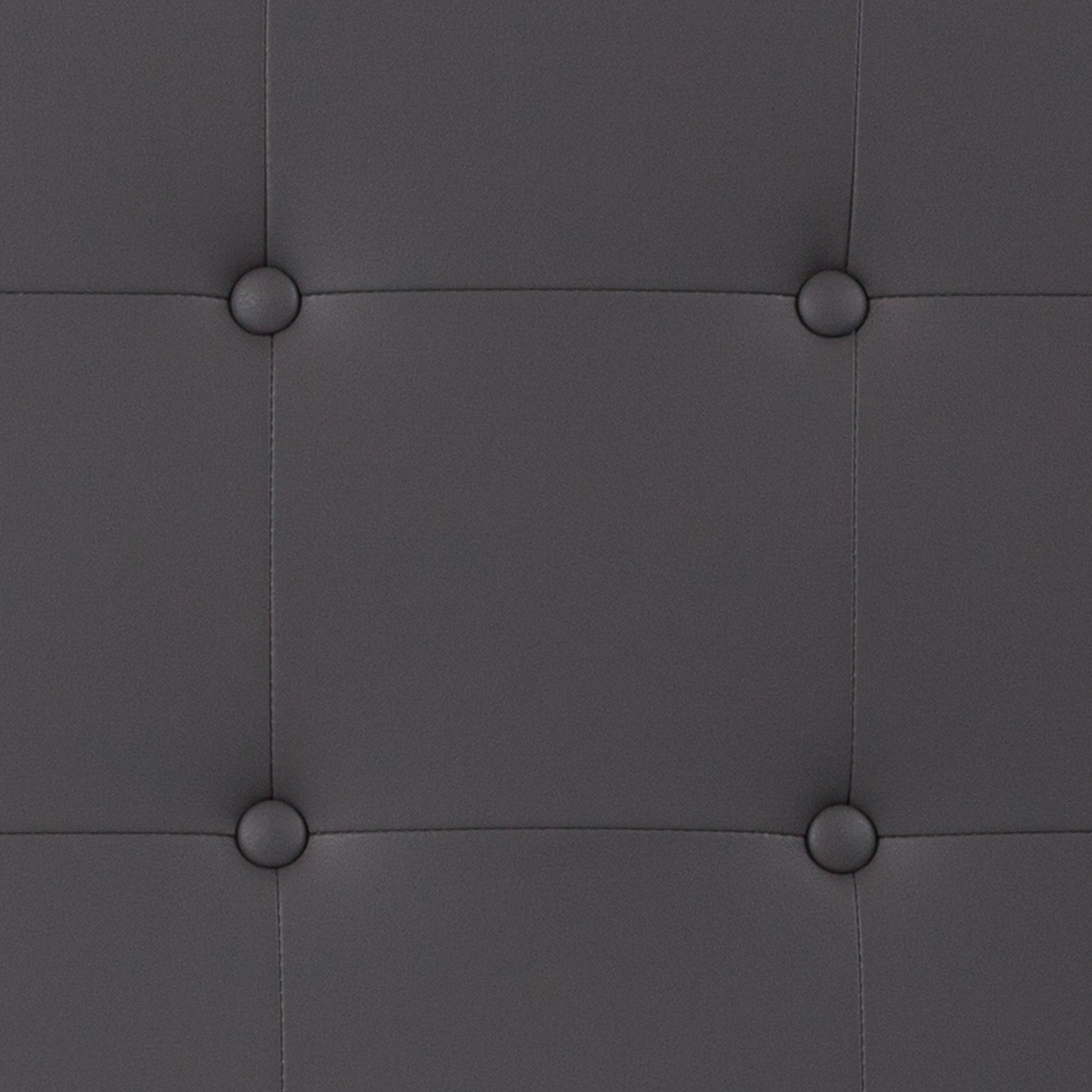Lennox Tufted Upholstered King Size Headboard in Gray Vinyl