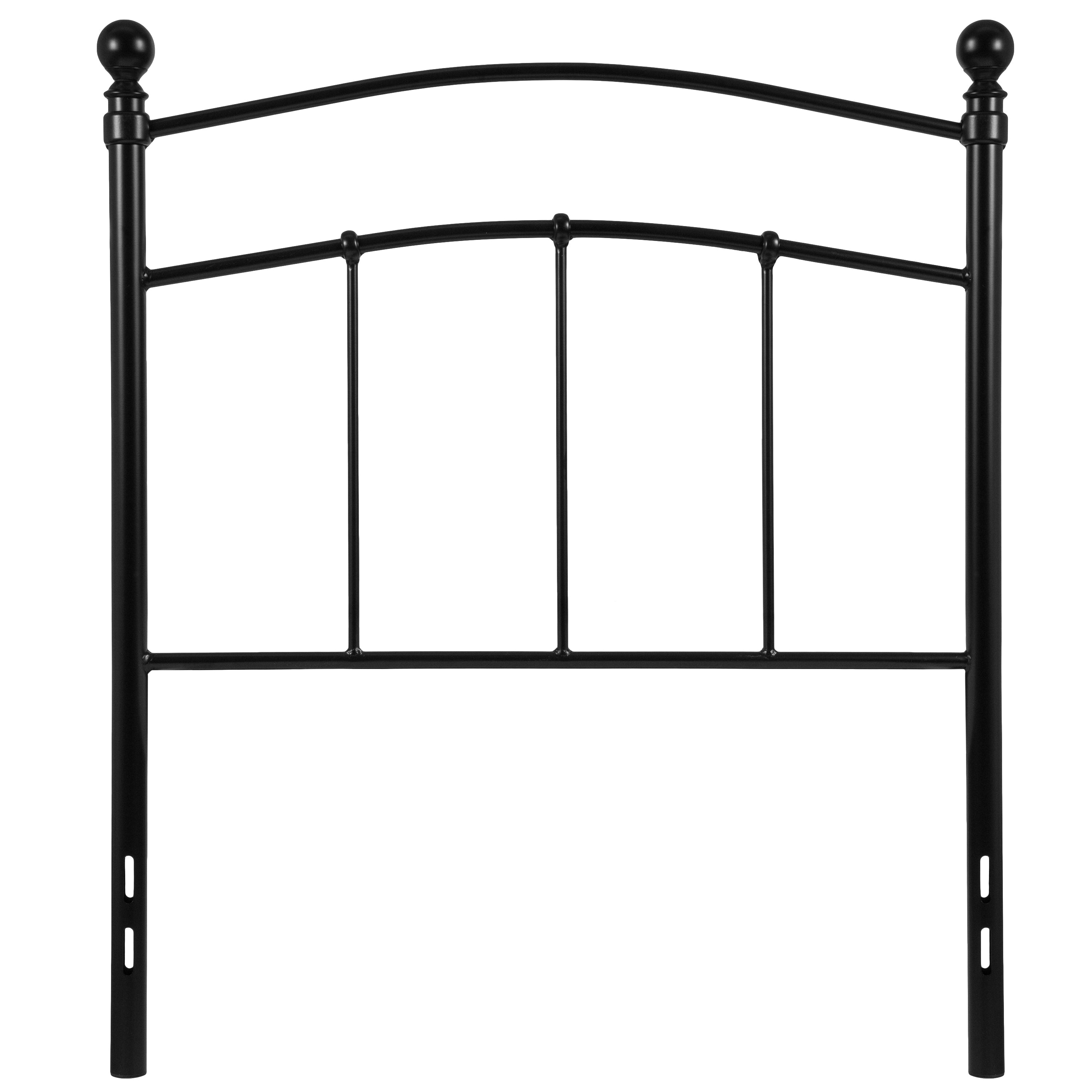 Woodstock Decorative Black Metal Twin Size Headboard