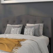 Cambridge Tufted Upholstered Full Size Headboard in Dark Gray Fabric