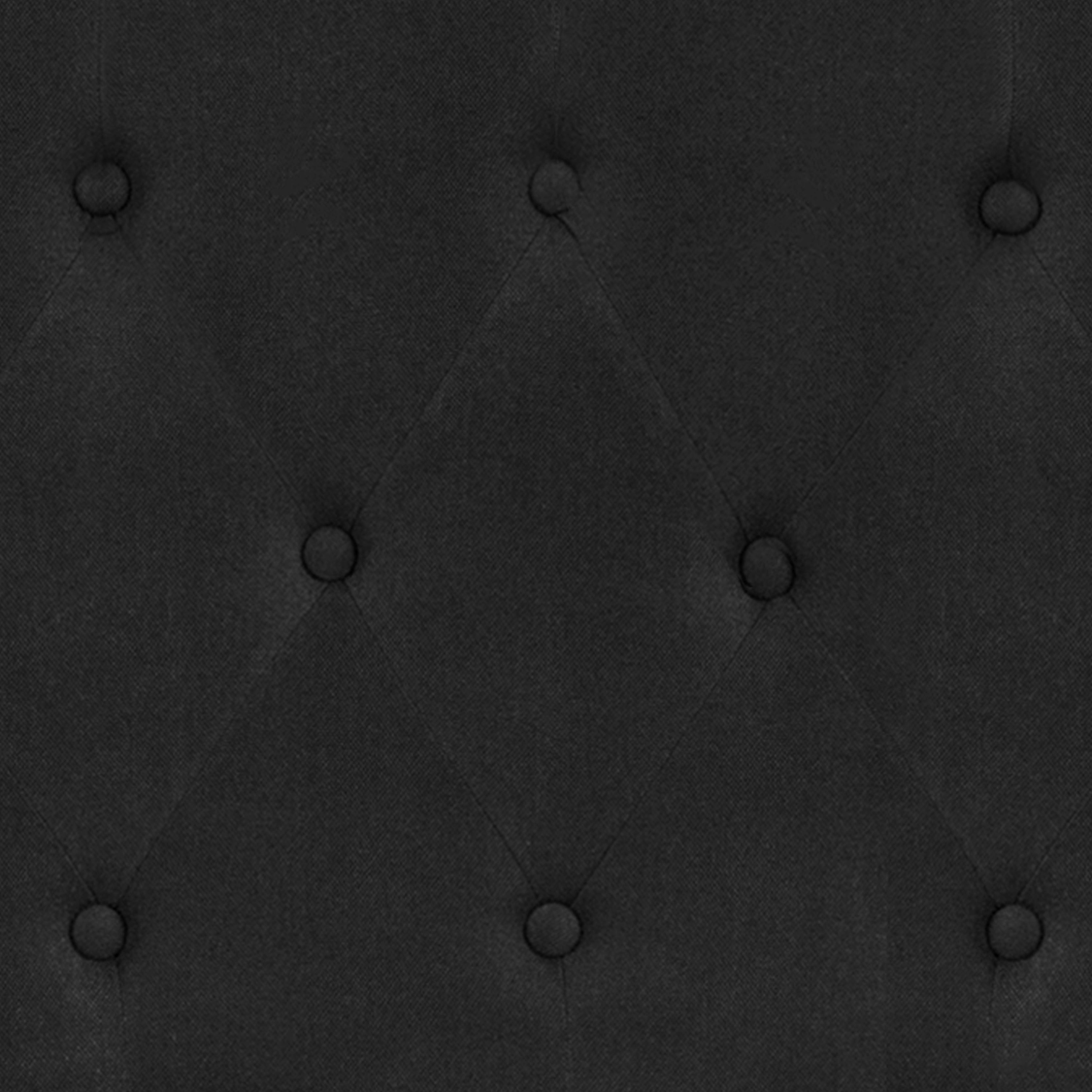 Cambridge Tufted Upholstered King Size Headboard in Black Fabric