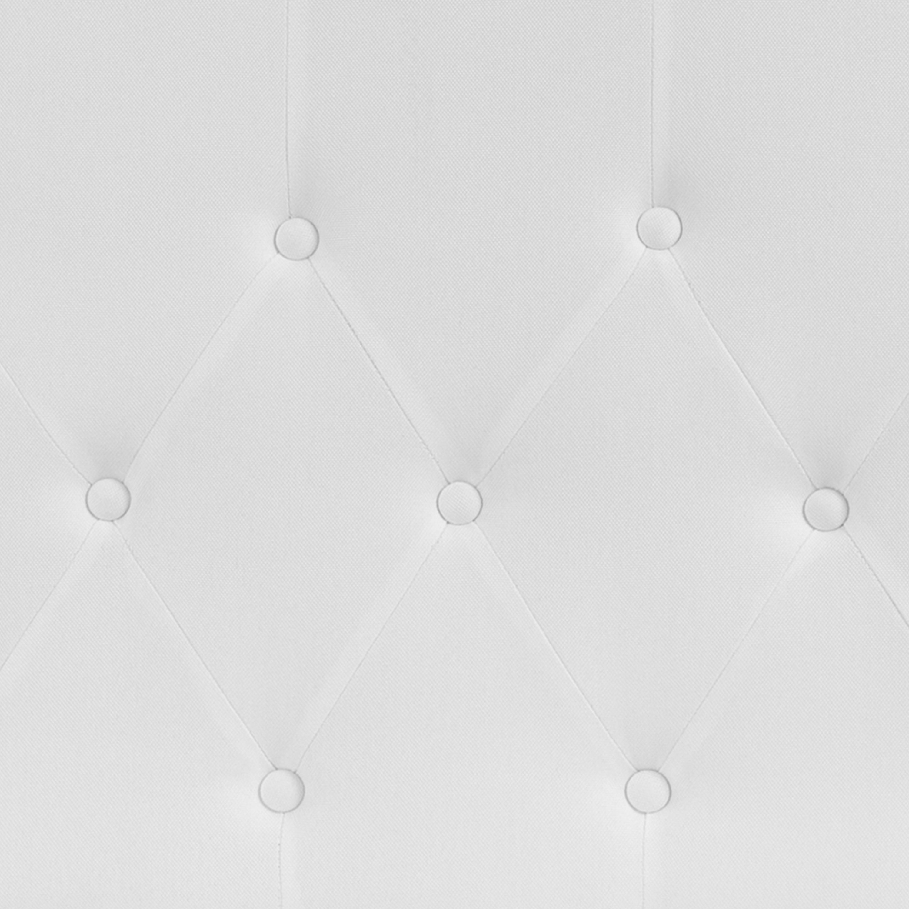 Cambridge Tufted Upholstered King Size Headboard in White Fabric