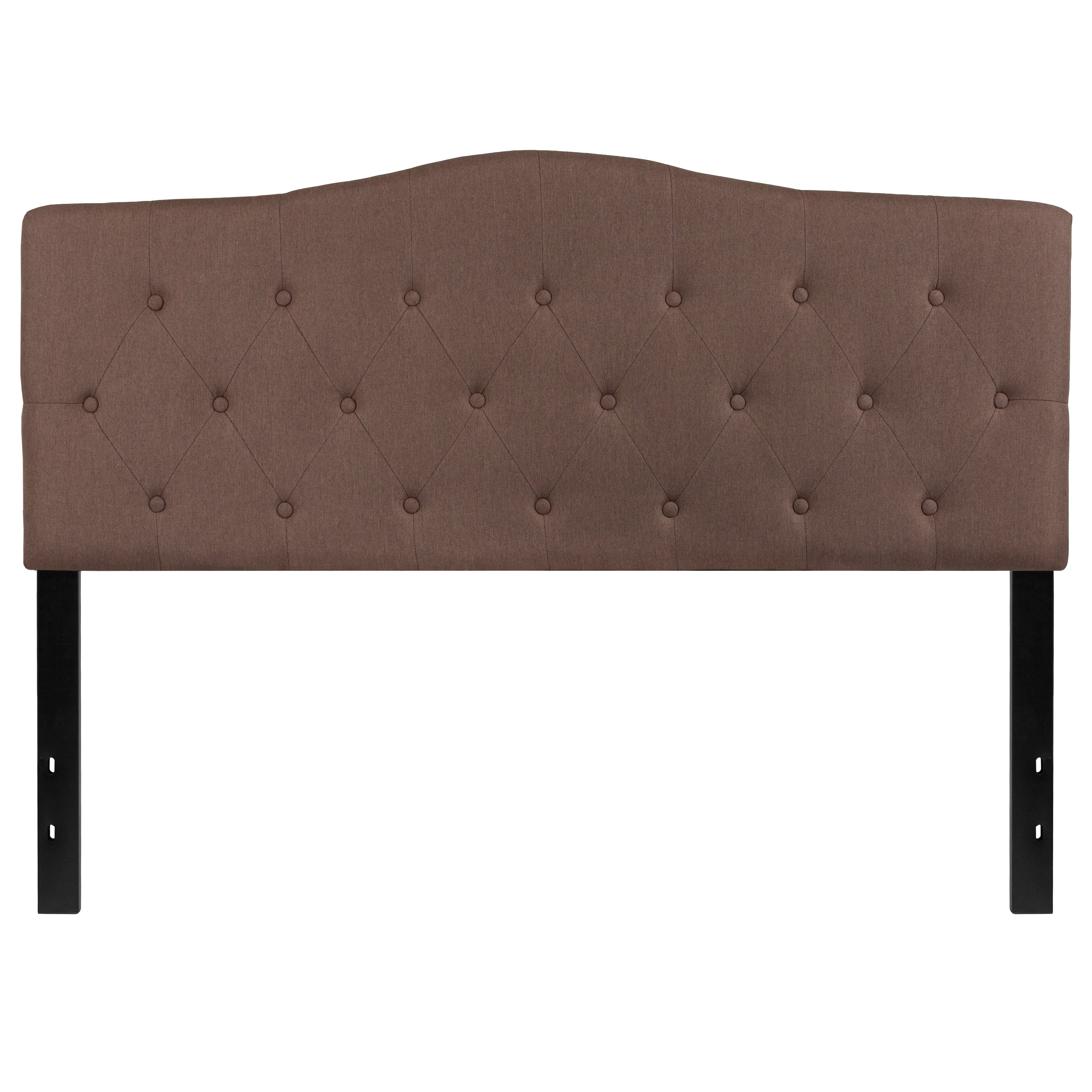 Cambridge Tufted Upholstered Queen Size Headboard in Camel Fabric
