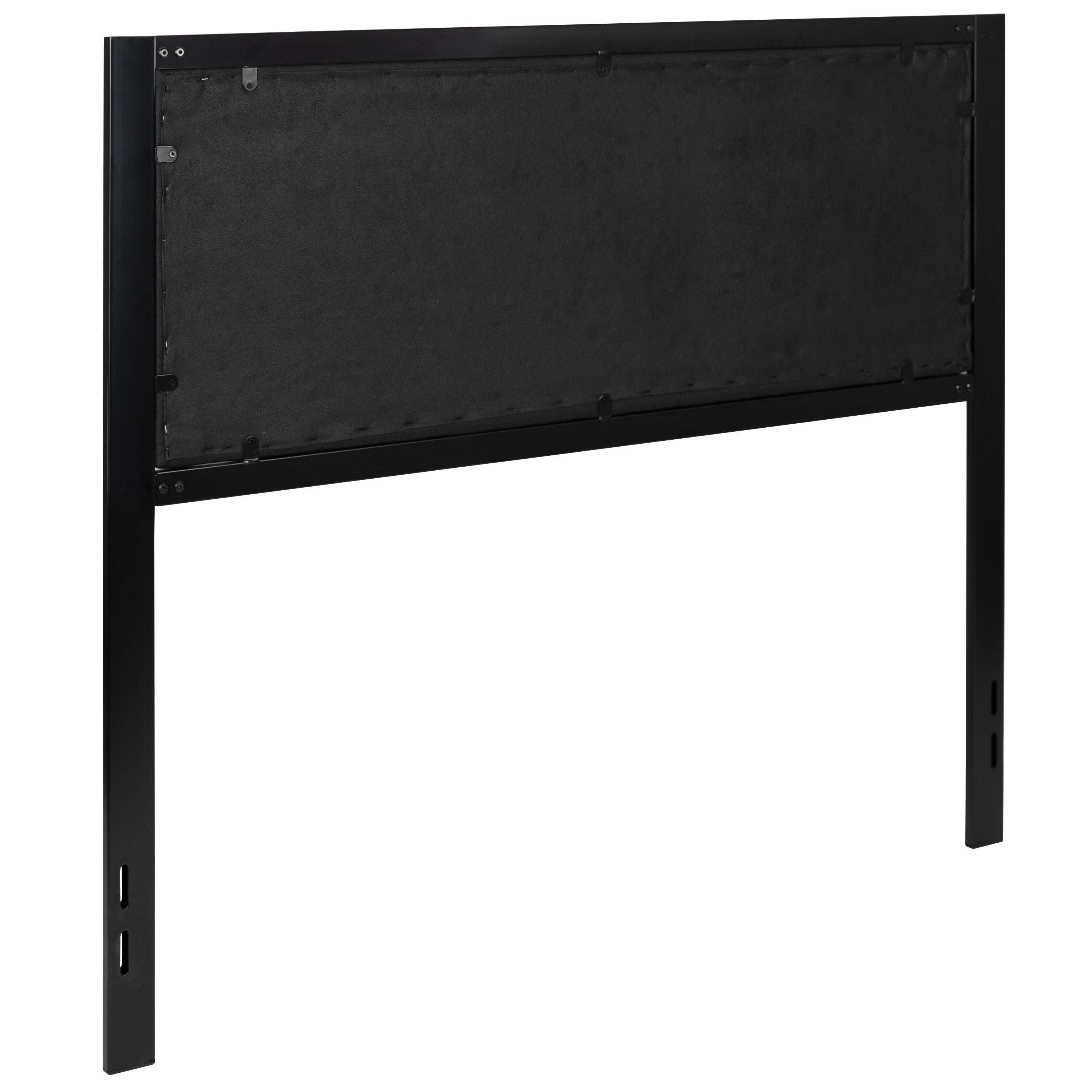 Melbourne Metal Upholstered Full Size Headboard in Black Fabric