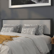 Melbourne Metal Upholstered King Size Headboard in Light Gray Fabric