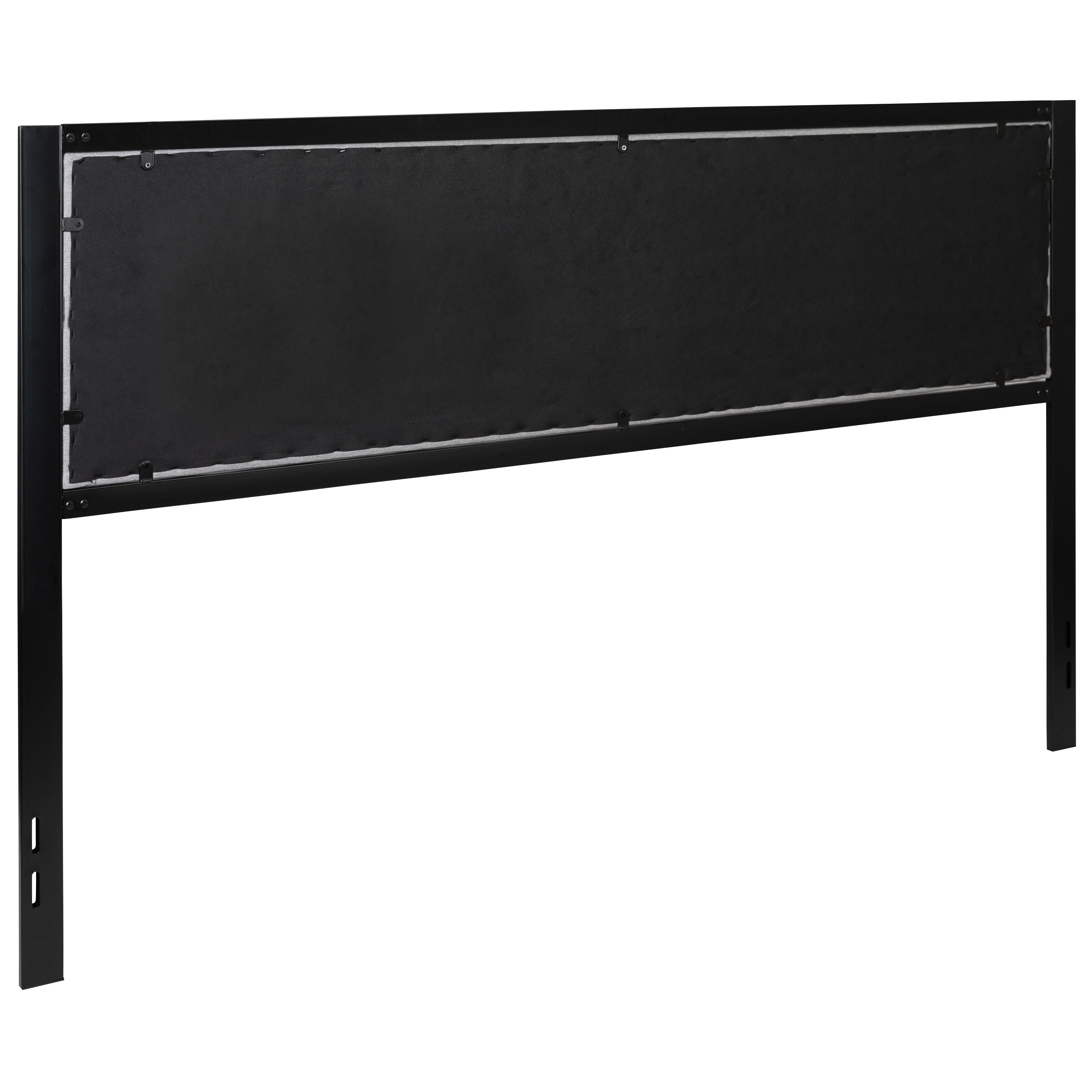 Melbourne Metal Upholstered King Size Headboard in Light Gray Fabric