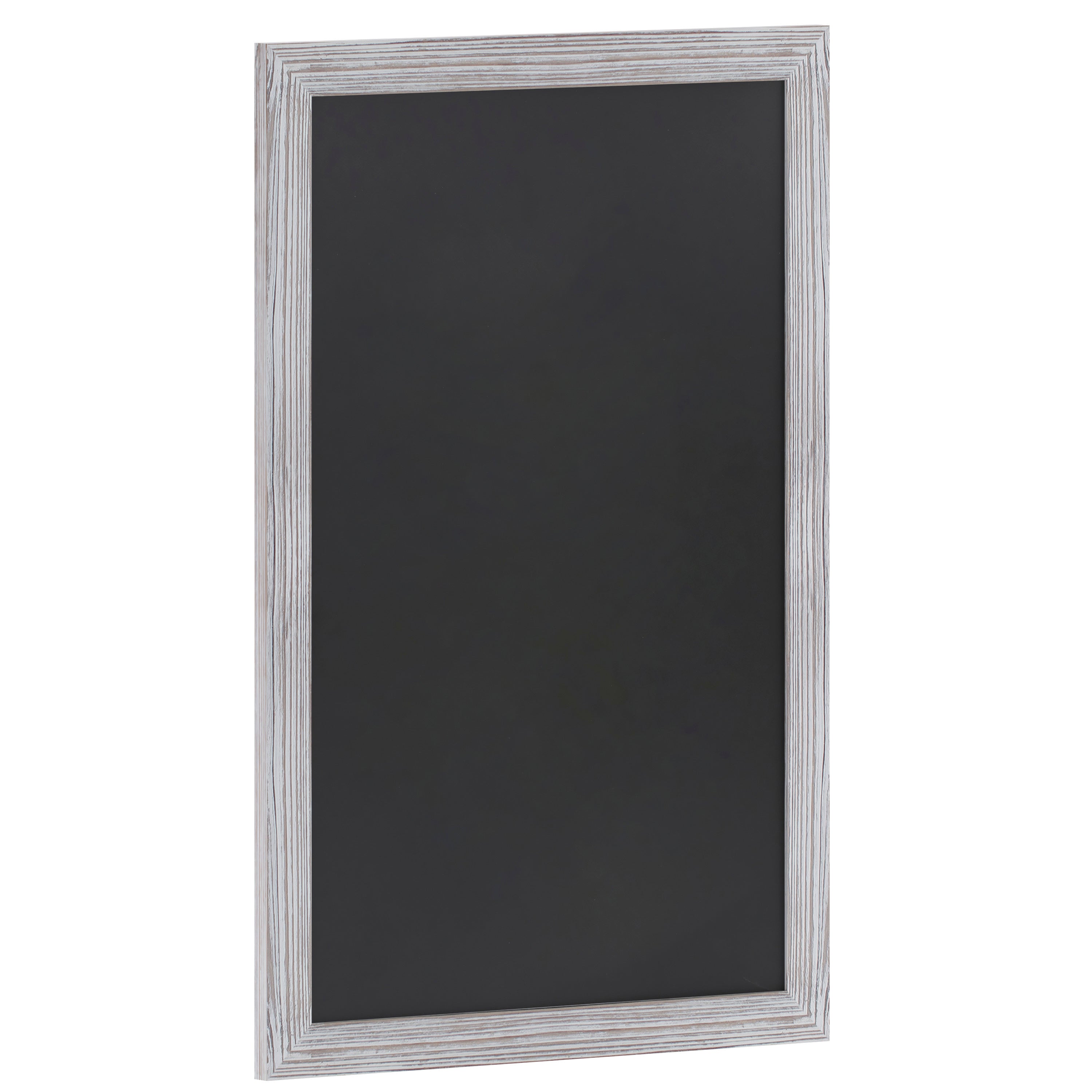 Canterbury 24" x 36" Whitewashed Wall Mount Magnetic Chalkboard Sign with Eraser, Hanging Wall Chalkboard Memo Board for Home, School, or Business