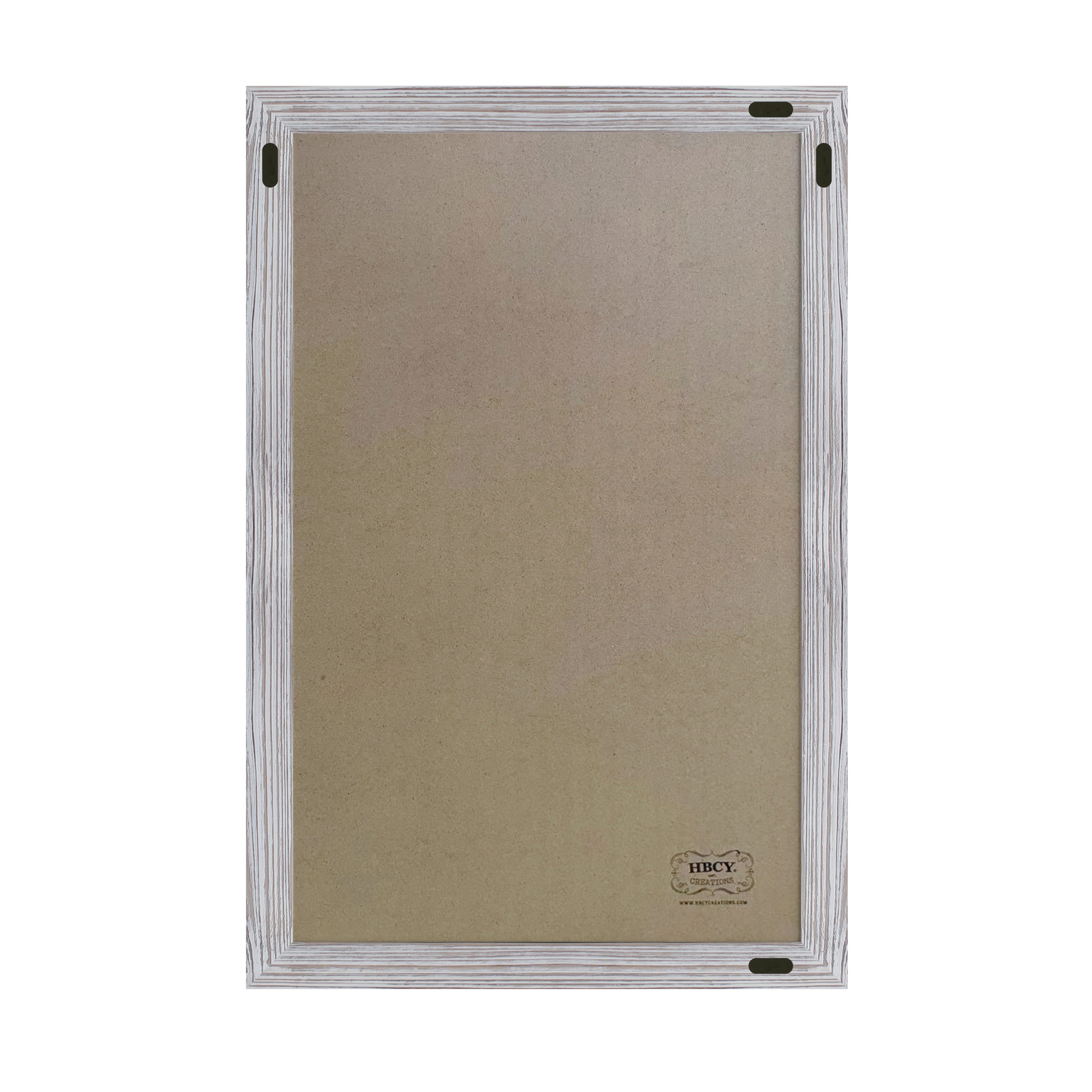 Canterbury 24" x 36" Whitewashed Wall Mount Magnetic Chalkboard Sign with Eraser, Hanging Wall Chalkboard Memo Board for Home, School, or Business