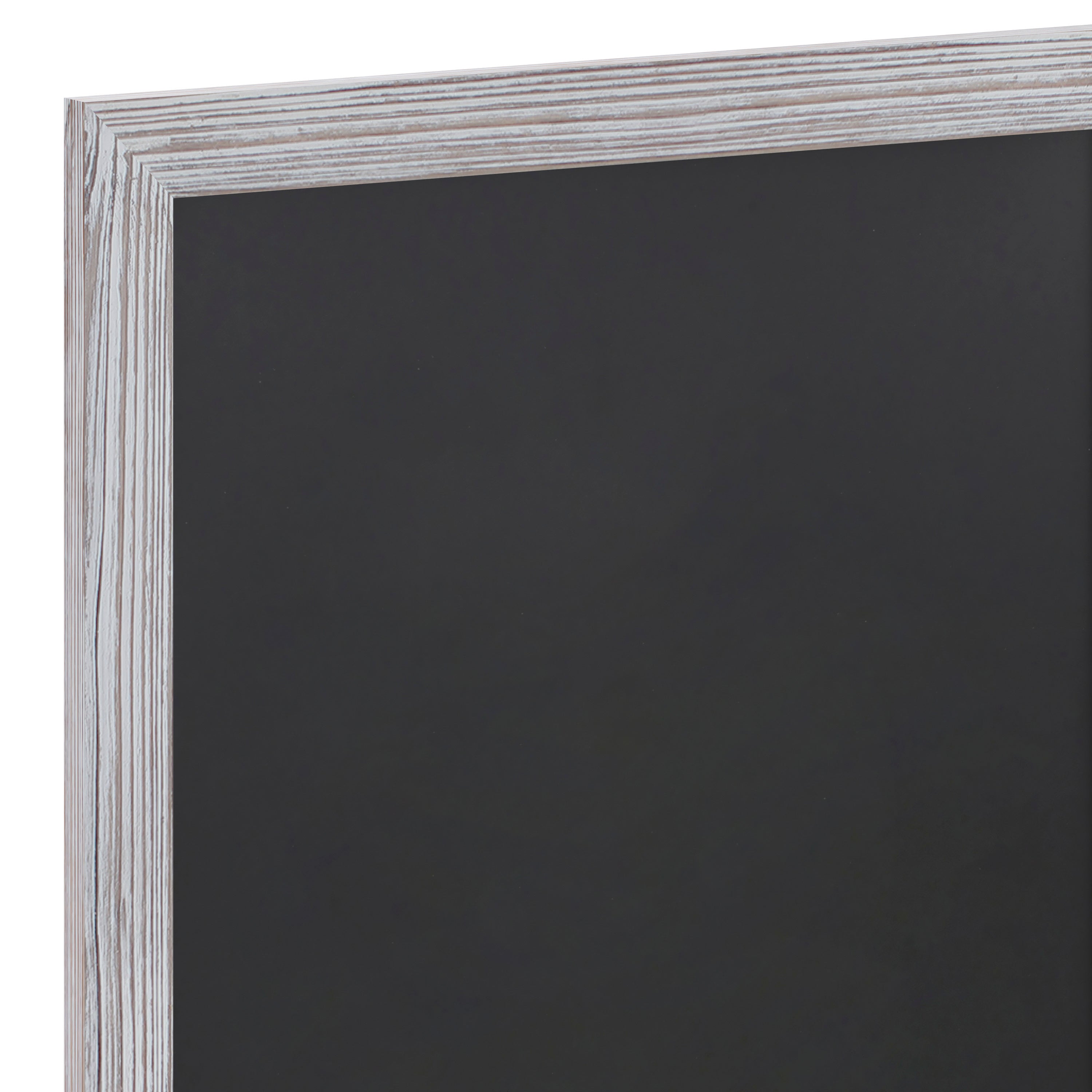 Canterbury 24" x 36" Whitewashed Wall Mount Magnetic Chalkboard Sign with Eraser, Hanging Wall Chalkboard Memo Board for Home, School, or Business