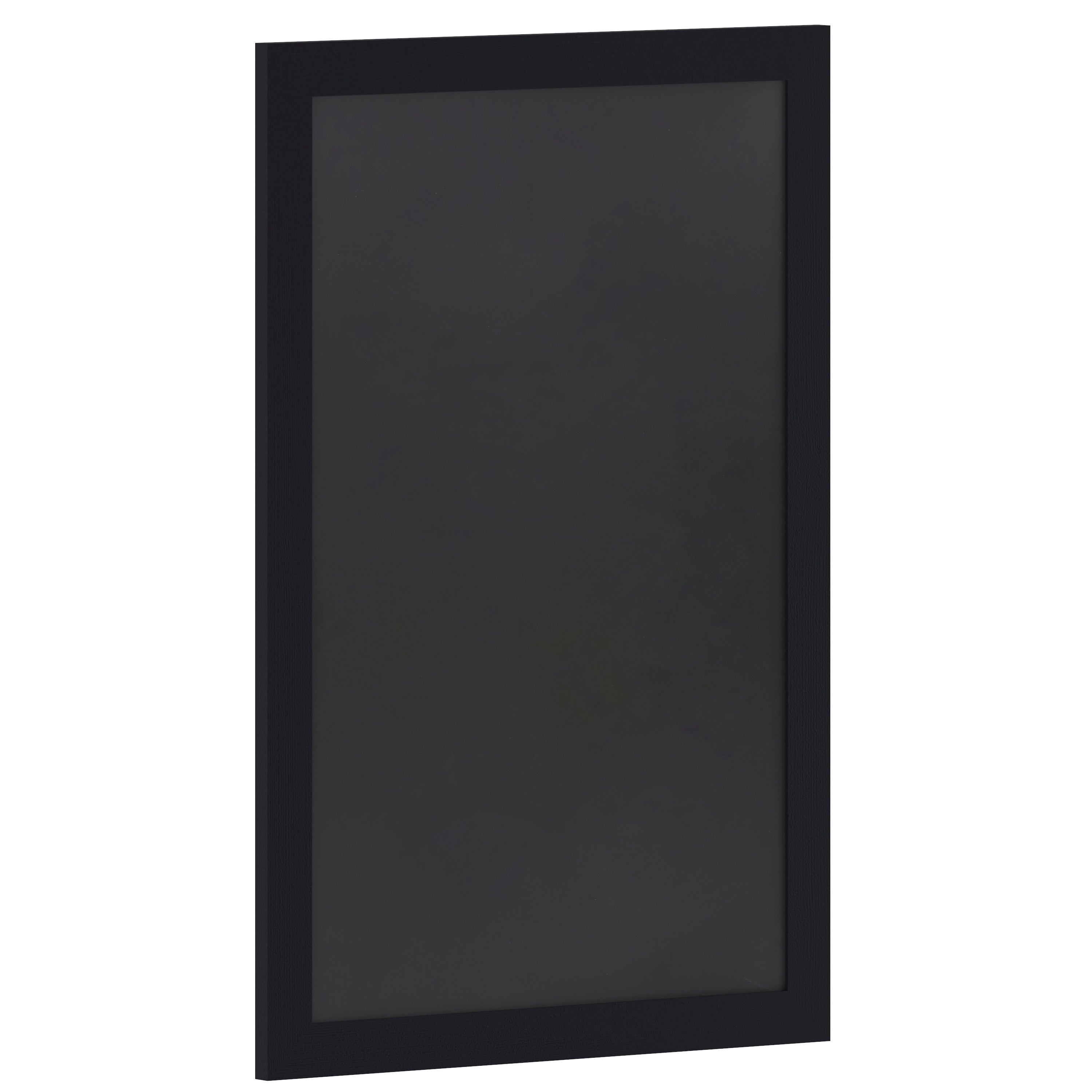 Canterbury 24" x 36" Black Wall Mount Magnetic Chalkboard Sign with Eraser, Hanging Wall Chalkboard Memo Board for Home, School, or Business