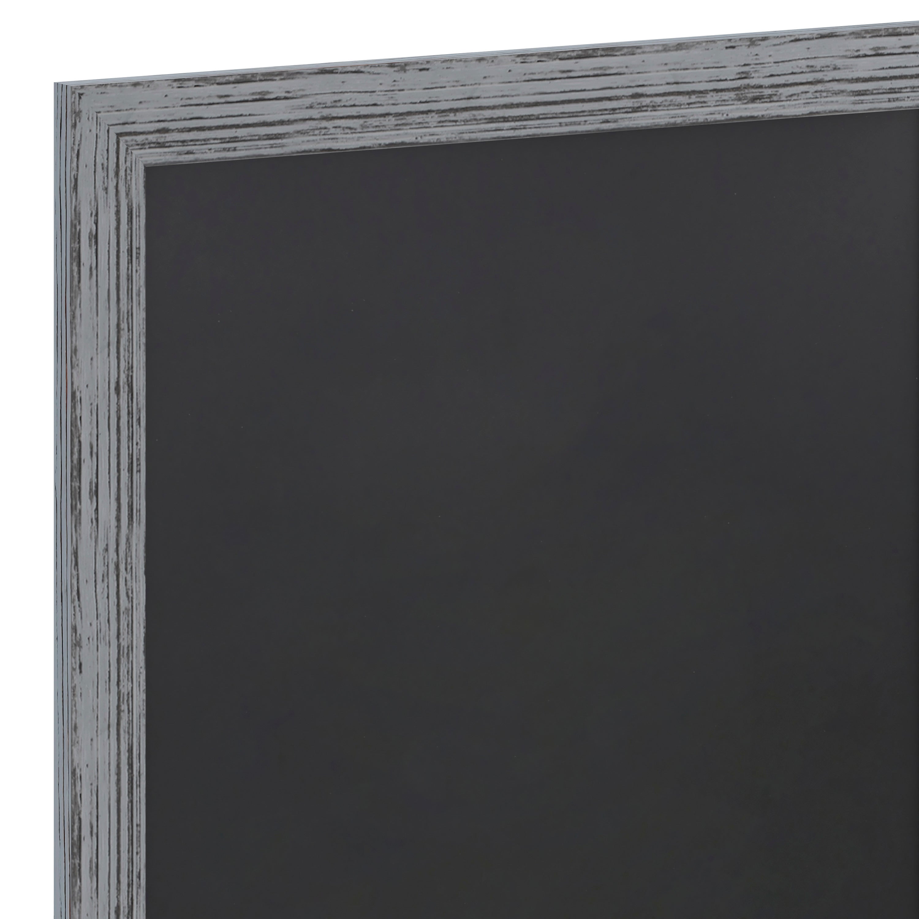 Canterbury 24" x 36" Rustic Gray Wall Mount Magnetic Chalkboard Sign with Eraser, Hanging Wall Chalkboard Memo Board for Home, School, or Business