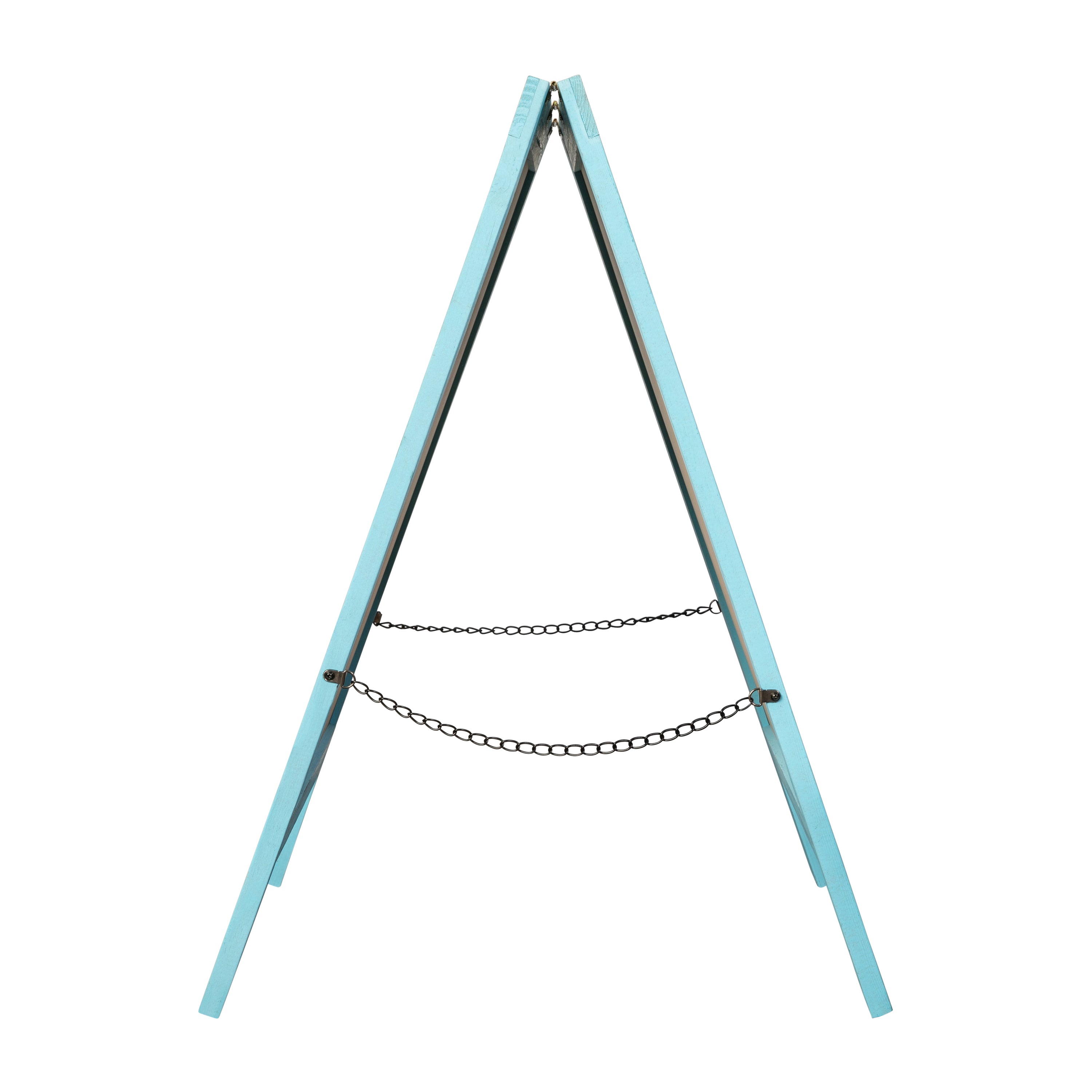Canterbury 30" x 20" Vintage Wooden A-Frame Magnetic Indoor/Outdoor Chalkboard Sign, Freestanding Double Sided Extra Large Message Board, Robin Blue