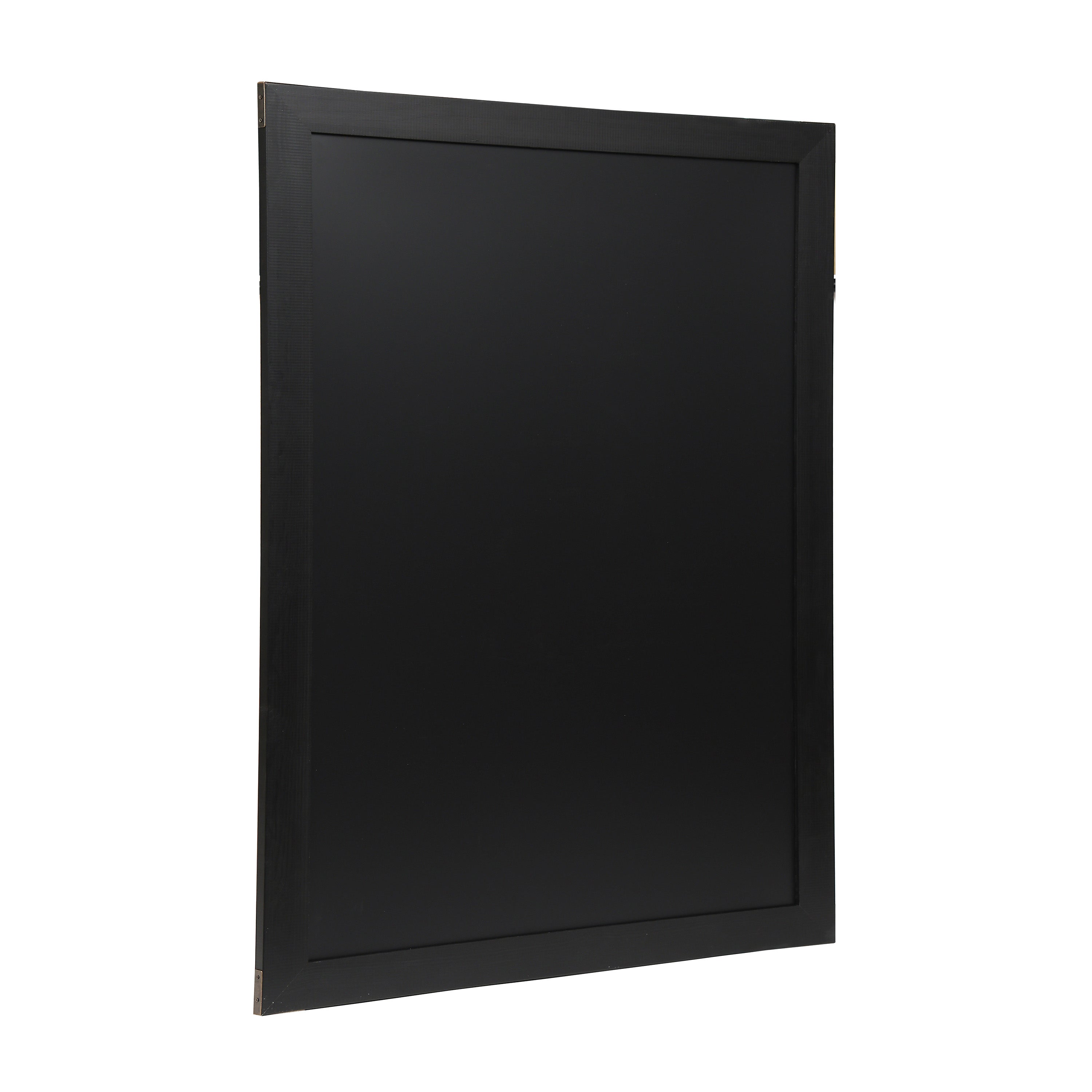 Canterbury 32" x 46" Black Wood Wall Mount Magnetic Chalkboard Sign, Hanging Wall Chalkboard Memo Board for Home, School, or Business