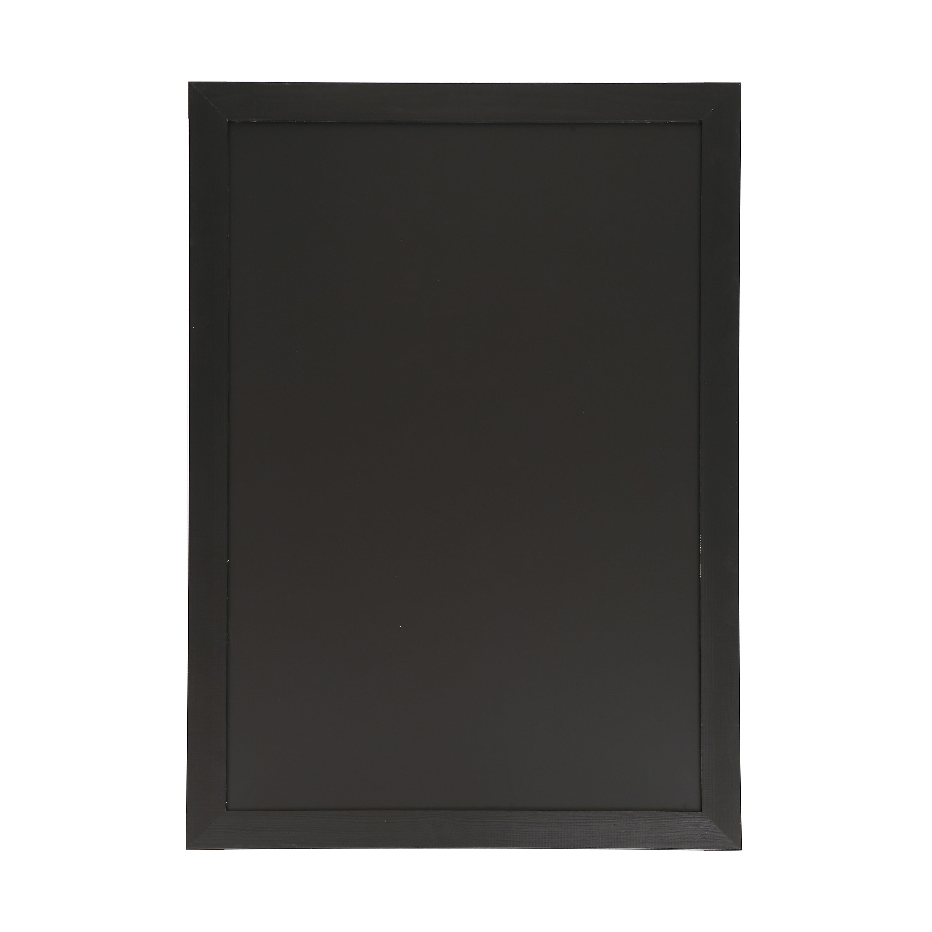 Canterbury 32" x 46" Black Wood Wall Mount Magnetic Chalkboard Sign, Hanging Wall Chalkboard Memo Board for Home, School, or Business