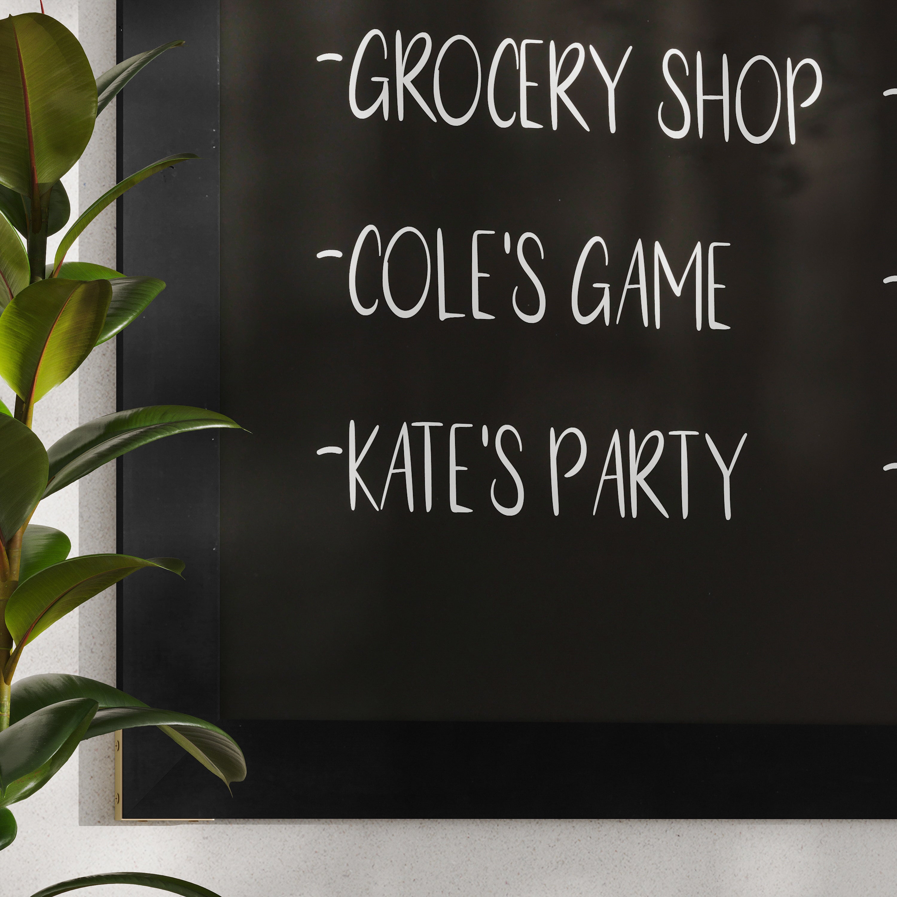Canterbury 32" x 46" Black Wood Wall Mount Magnetic Chalkboard Sign, Hanging Wall Chalkboard Memo Board for Home, School, or Business