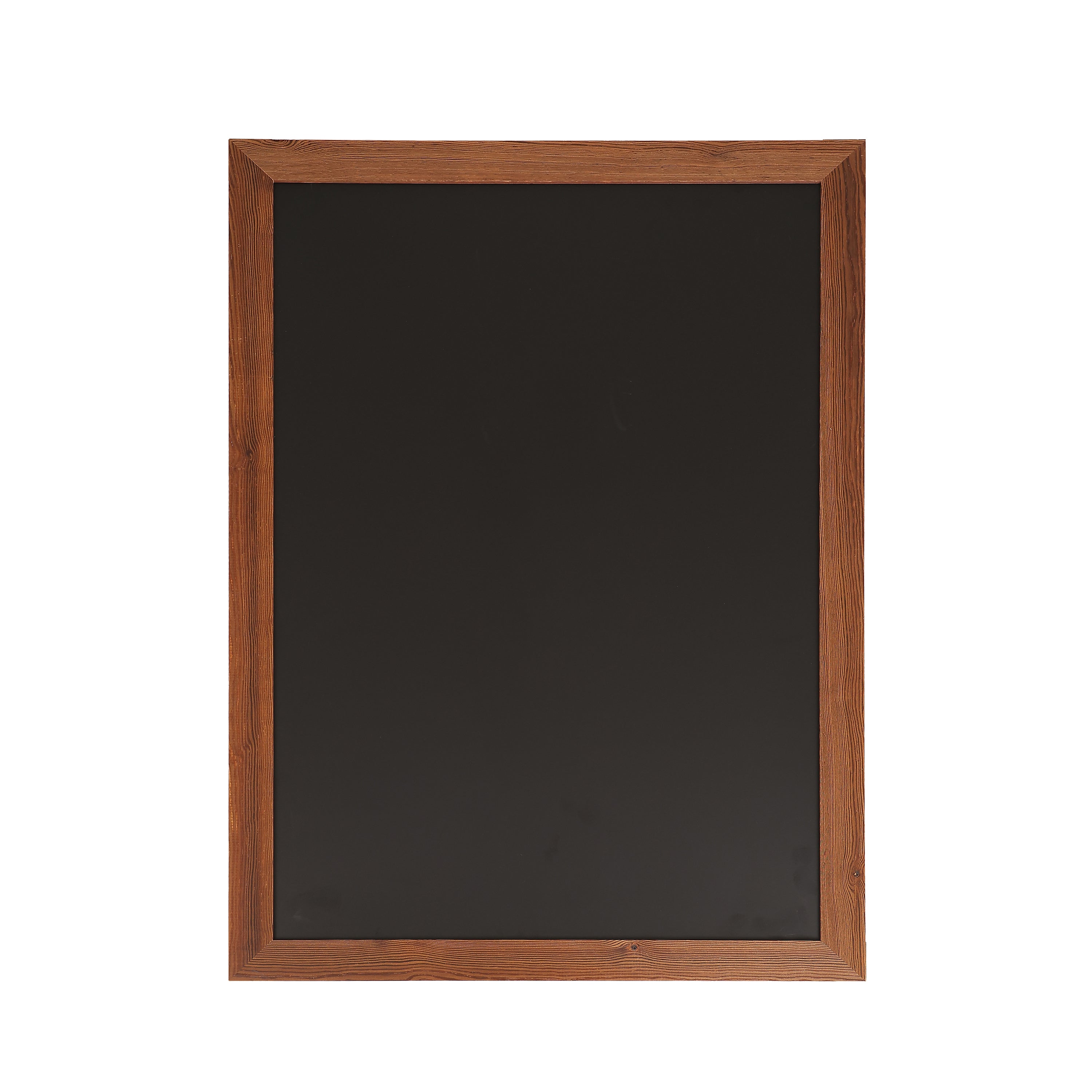 Canterbury 32" x 46" Torched Brown Wood Wall Mount Magnetic Chalkboard Sign, Hanging Wall Chalkboard Memo Board for Home, School, or Business