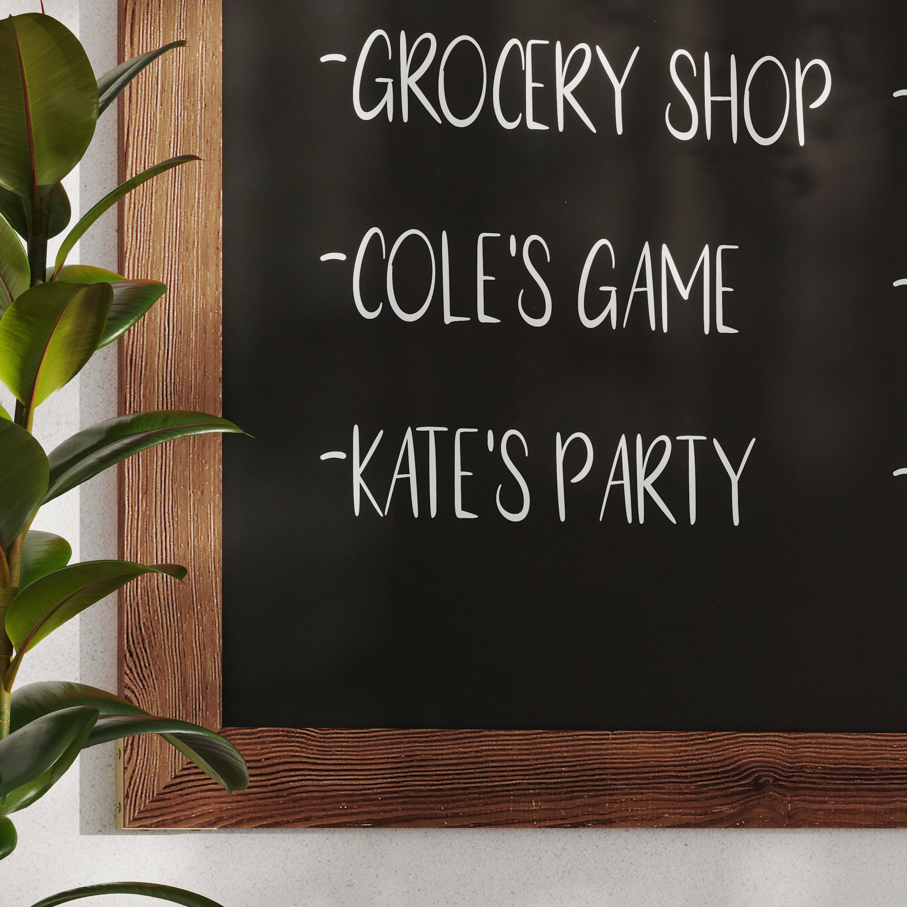 Canterbury 32" x 46" Torched Brown Wood Wall Mount Magnetic Chalkboard Sign, Hanging Wall Chalkboard Memo Board for Home, School, or Business