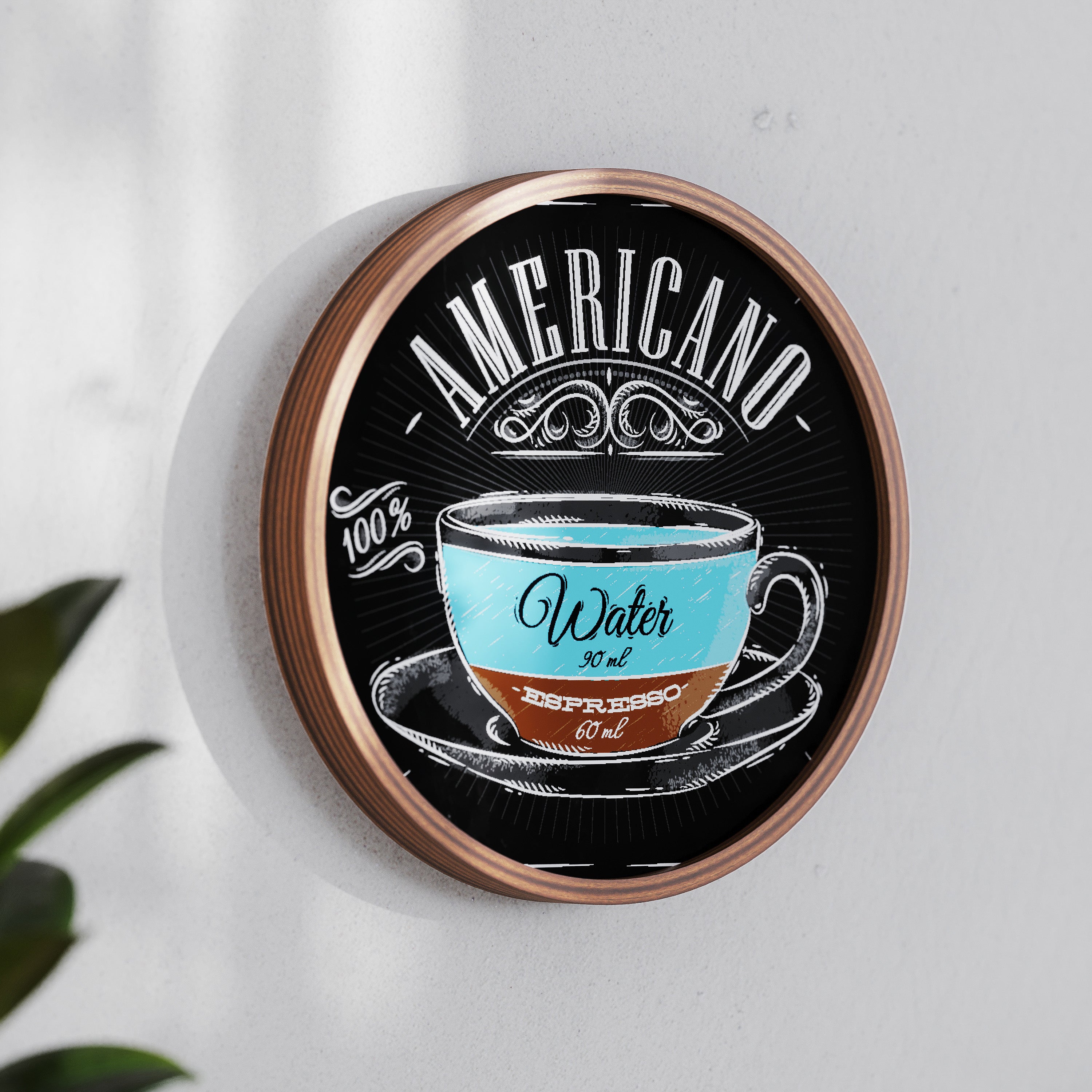 Canterbury 12" Round Wall Mounted Magnetic Chalkboards for Home or Business with Eraser and Chalk in Rustic Pine Wood Frames, Set of 2