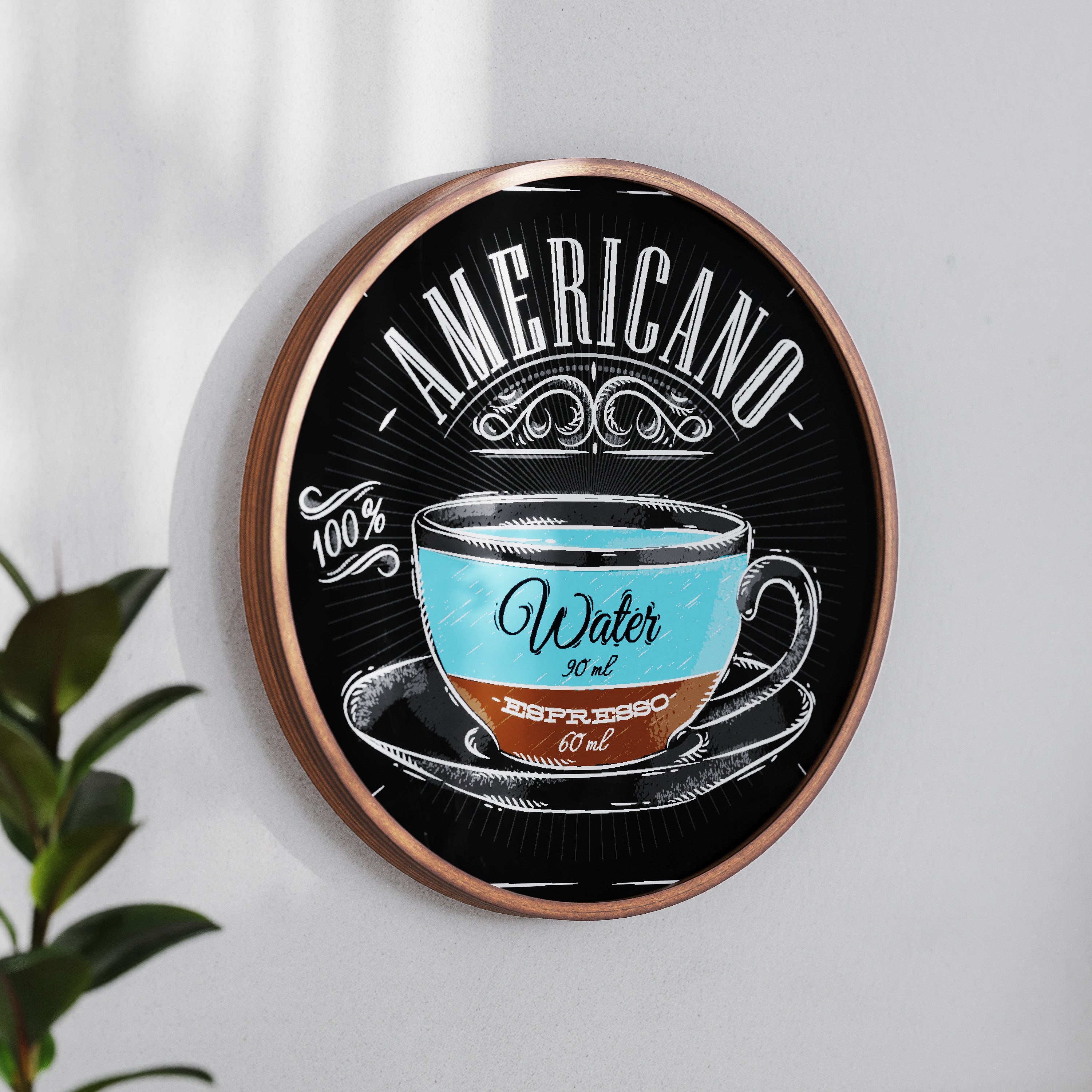 Canterbury 18" Round Wall Mounted Magnetic Chalkboard for Home or Business with Eraser and Chalk in Rustic Pine Wood Frame