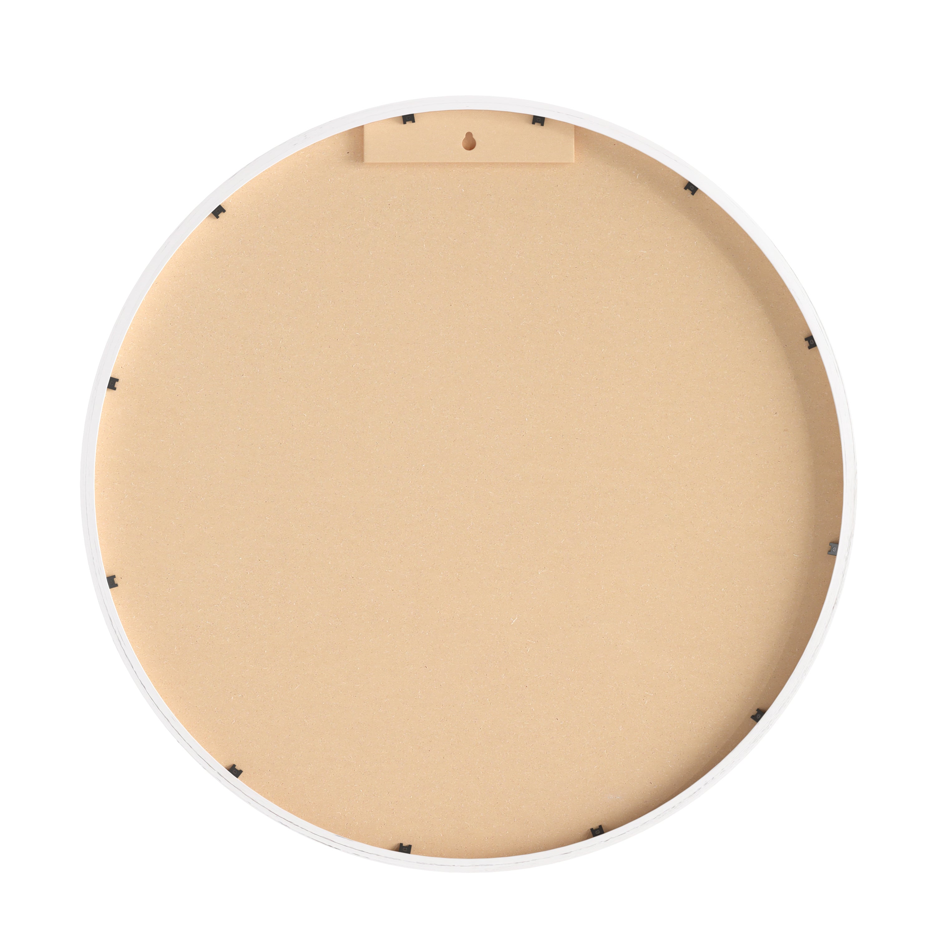 Canterbury 24" Round Wall Mounted Magnetic Chalkboard for Home or Business with Eraser and Chalk in Whitewash Pine Wood Frame